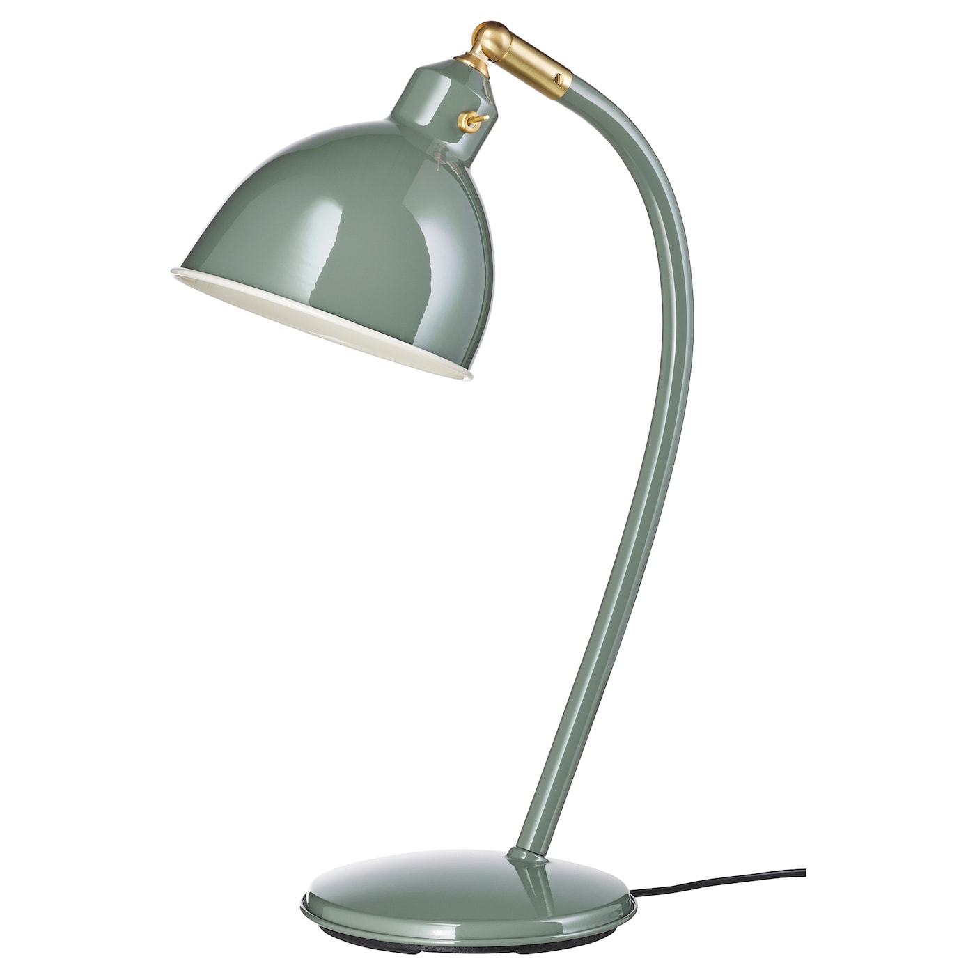IKEA RÖDFLIK lampa na biurko, szarozielony, Wysokość: 43 cm