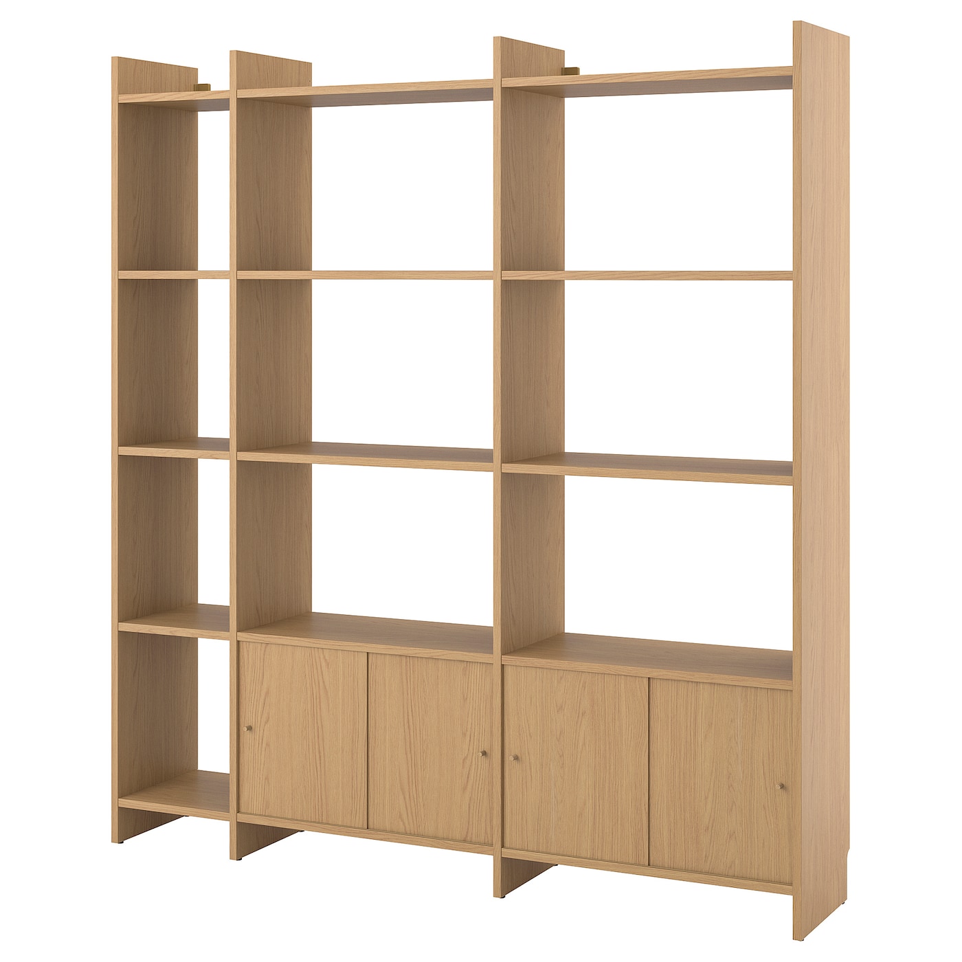 IKEA LÅDMAKARE kombinacja z drzwiami przesuwnymi, 11 półek/imit. dębu, 198x35x212 cm