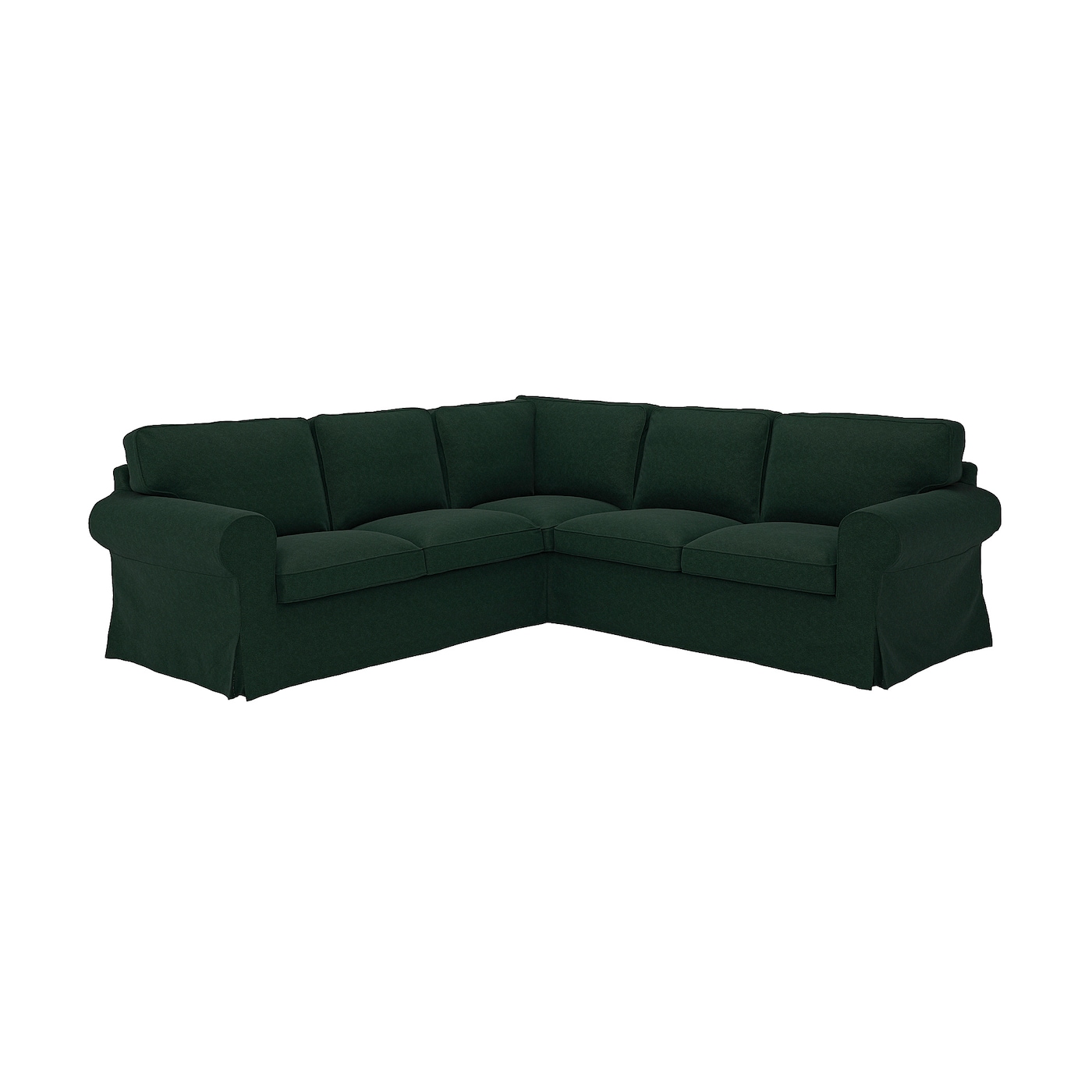 IKEA EKTORP sofa narożna 4-osobowa, Tallmyra ciemnozielony, Głębokość: 88 cm