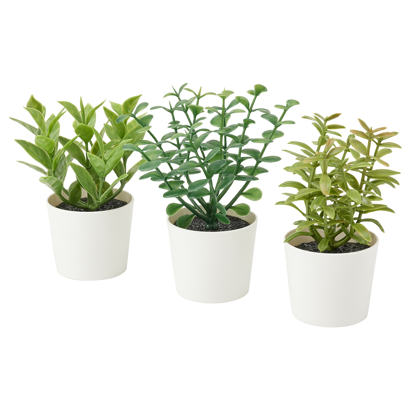 IKEA FEJKA sztuczna rośl donicz+don kpl. 3s, do wewnątrz/na zewnątrz Zioła, 5 cm