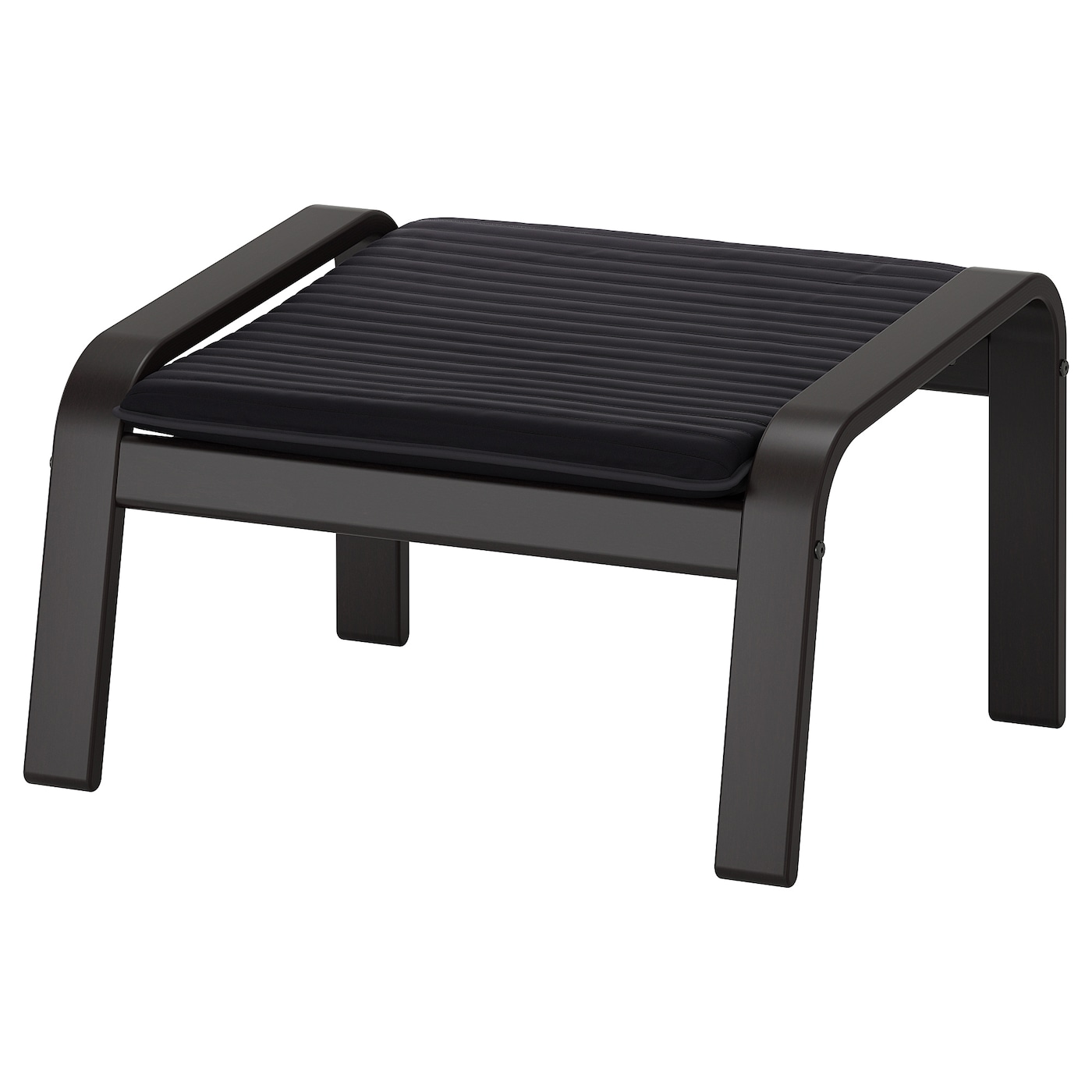IKEA POÄNG podnóżek, czarnybrąz/Knisa czarny, Szerokość: 68 cm