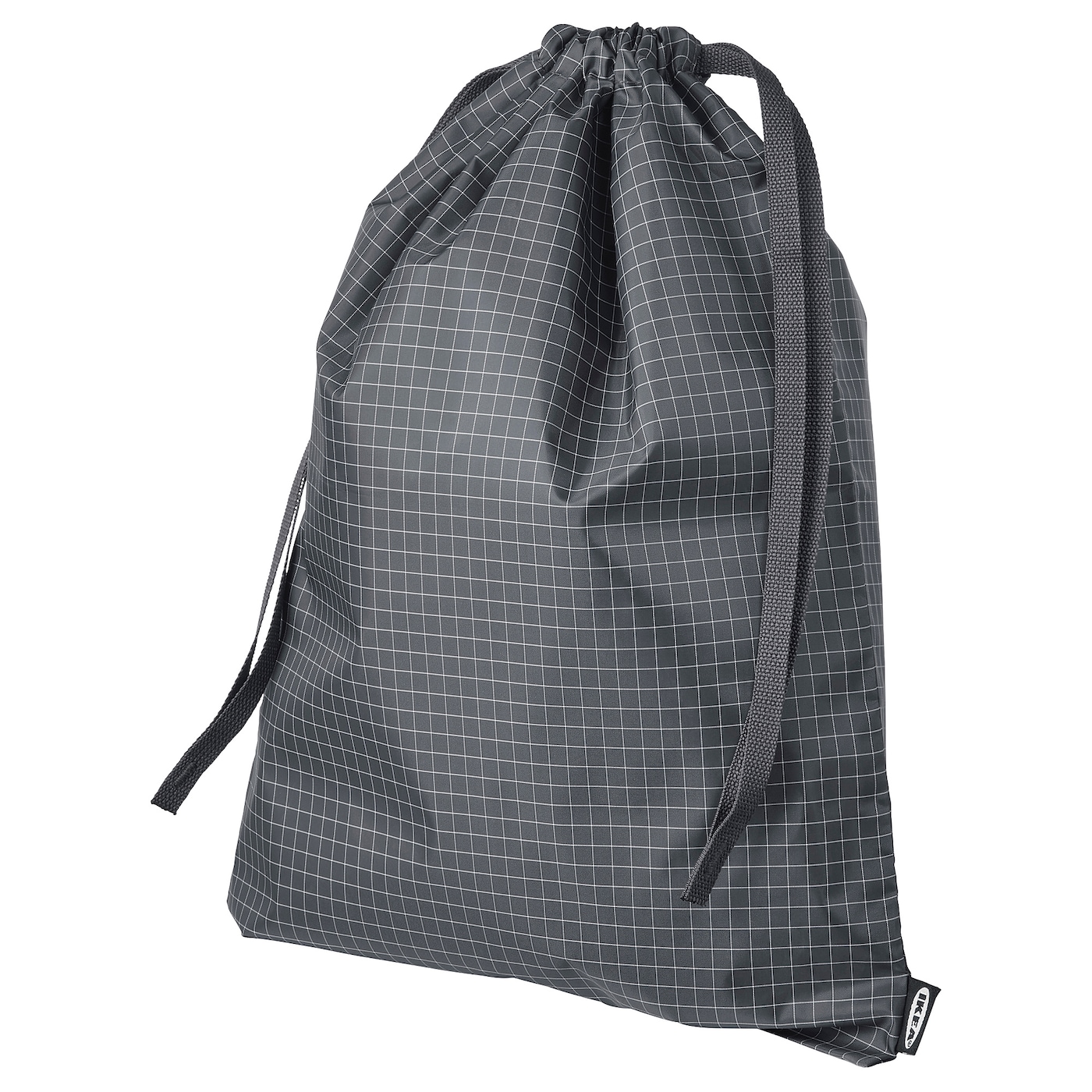 IKEA RENSARE worek, kratka/czarny, 30x40 cm/8 l