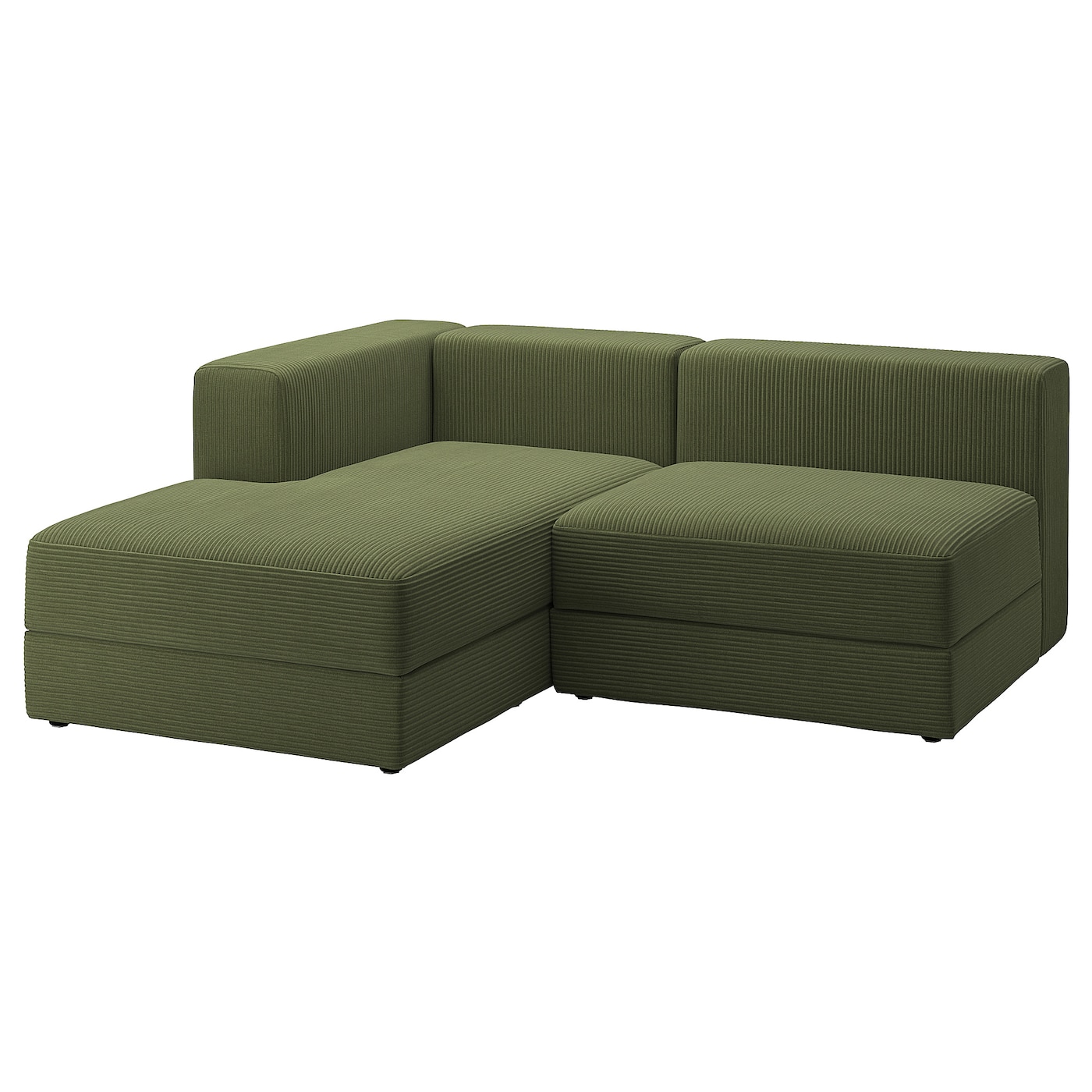 IKEA JÄTTEBO moduł sofy 2,5-os z szezlongiem, lewy/Samsala ciemny żółto-zielony, Szerokość: 190 cm