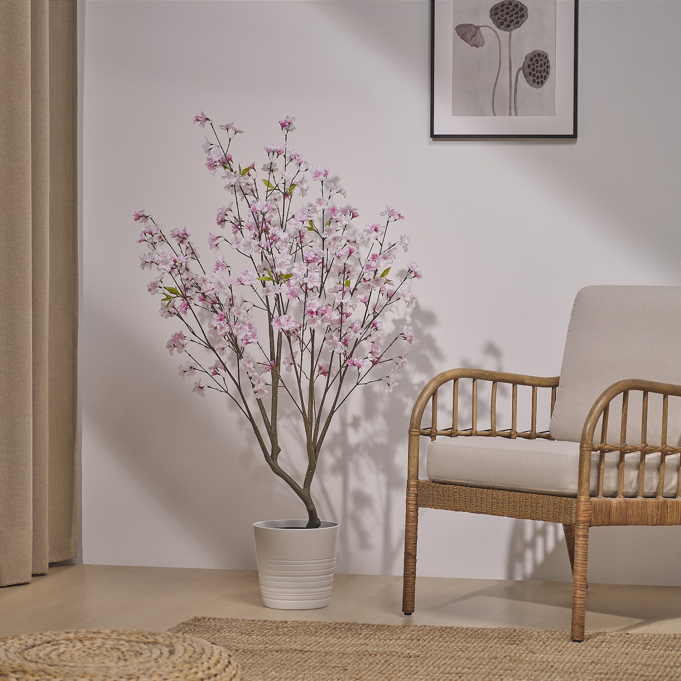IKEA FEJKA sztuczna roślina doniczkowa, do wewnątrz/na zewnątrz kwiat wiśni, 19 cm