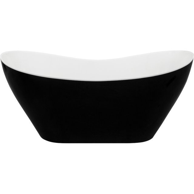 BESCO Wanna wolnostojąca VIYA BLACK&WHITE 160 klik-klak czarny cz