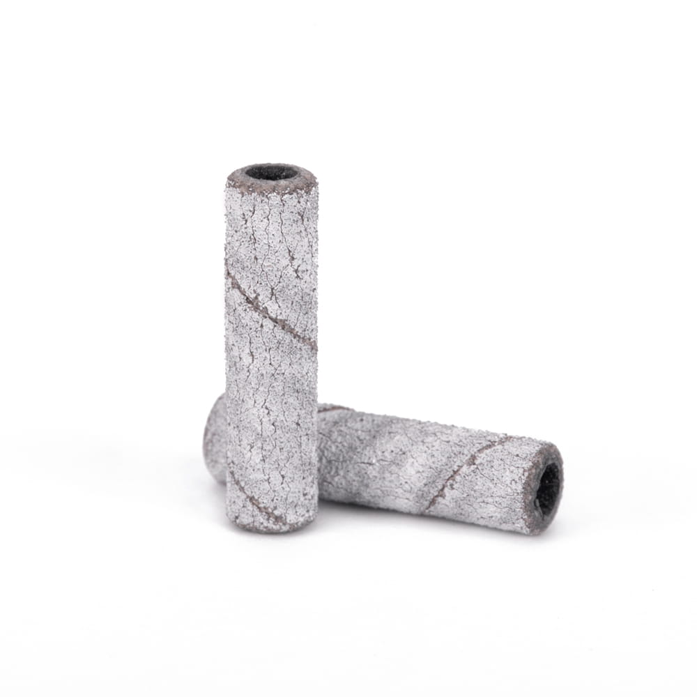 Kapturki do manicure i pedicure mandrele nakładki ścierne cylinder long białe 3mm gradacja #180 50 szt.