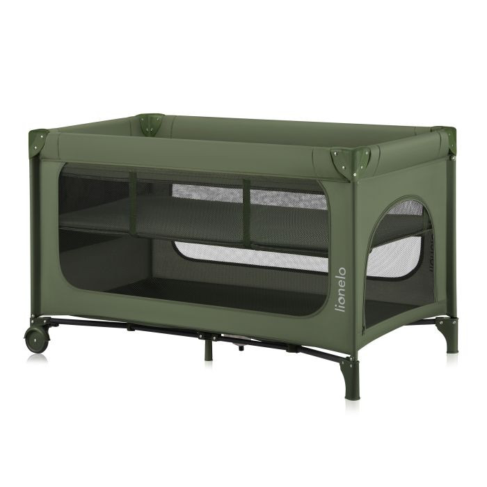 Lionelo Jasmin Easy Fold - łóżeczko turystyczne-Green Olive