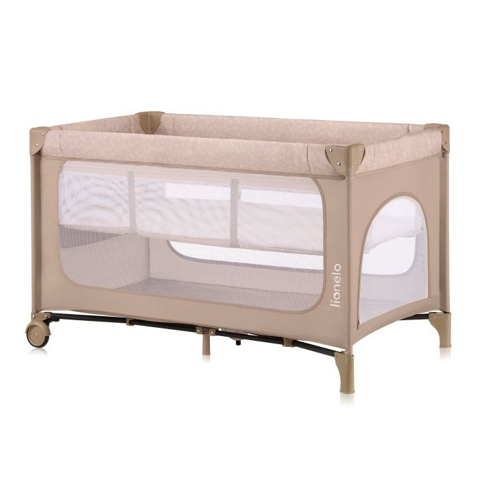 Lionelo Jasmin Easy Fold - łóżeczko turystyczne-Beige Sand