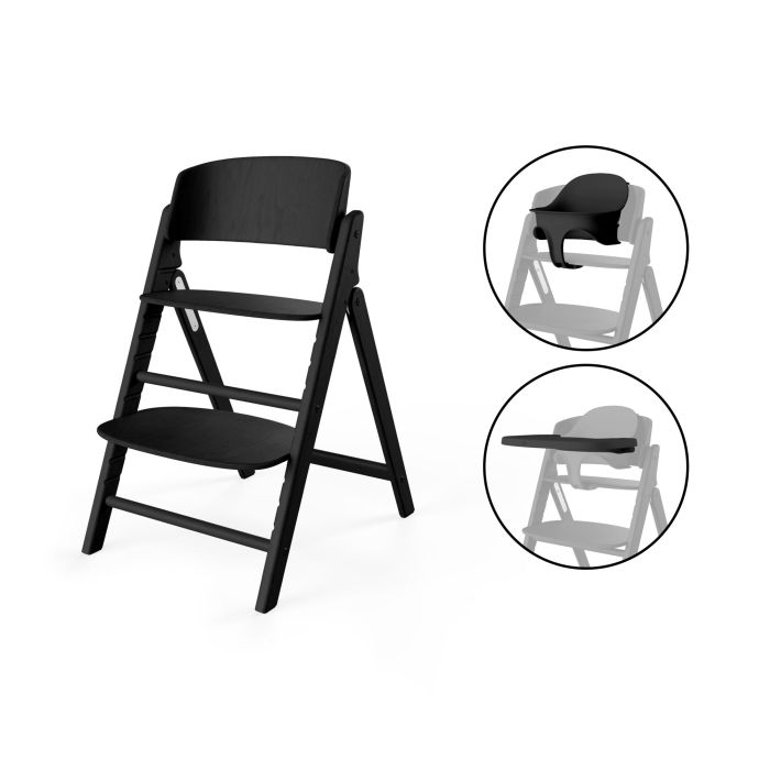 Cybex Click & Fold 3w1 - krzesełko z zestawem Baby Set i tacką-Stunning Black
