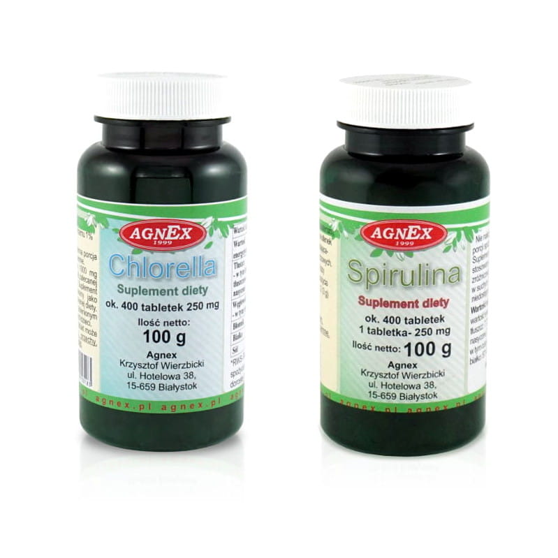 CHLORELLA+SPIRULINA (1+1 tabletki ZESTAW)