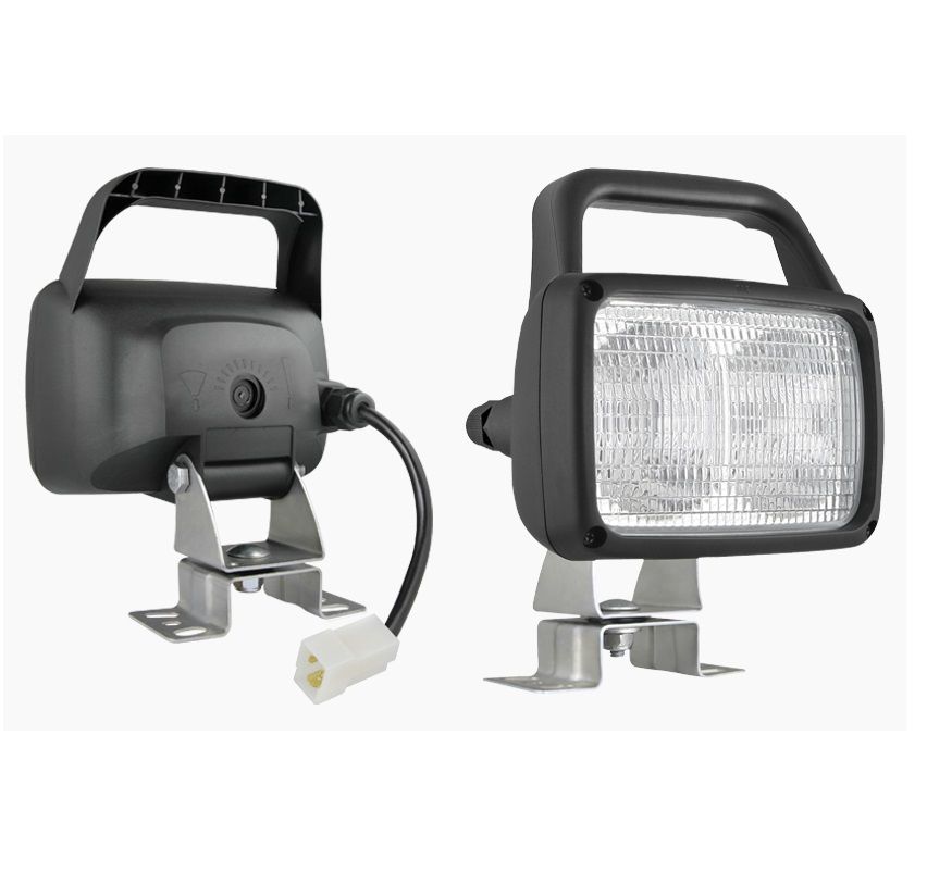 Halogenowa lampa robocza podwójna przewód i złączem AMP Faston żarówki 12V LPR7.33931 Wesem
