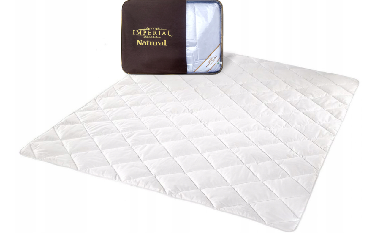 Zimowa Kołdra Bawełniana 160x200 DUO IMPERIAL Premium Naturalna Miękka Całoroczna