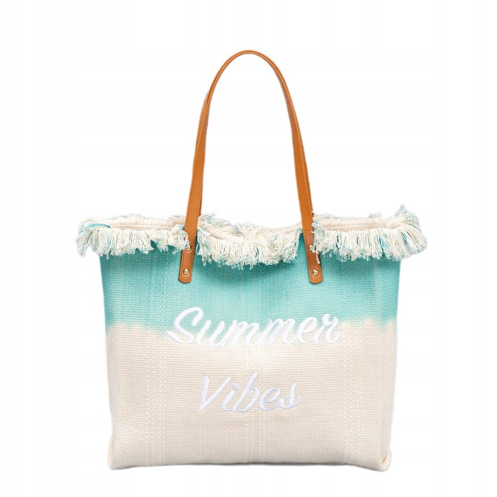 DUŻA DAMSKA TORBA ZAKUPOWA PLAŻOWA MIEJSKA SHOPPER ombre MODNA NA RAMIĘ