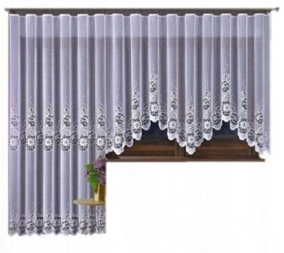 Komplet firan balkonowych AIDA szer300/160+200/230 FIRANY NA OKNO BALKONOWE