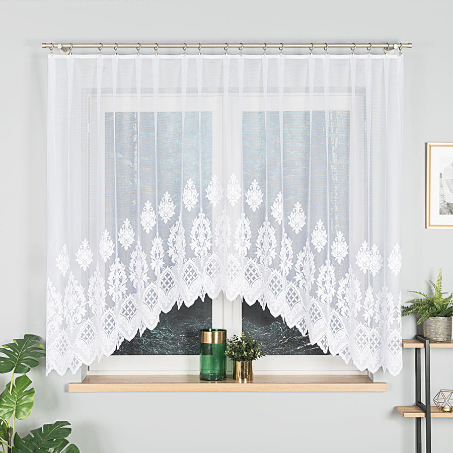 Firanka żakardowa Ludmiła / wymiar 300x160, 400x160/ kolor biały