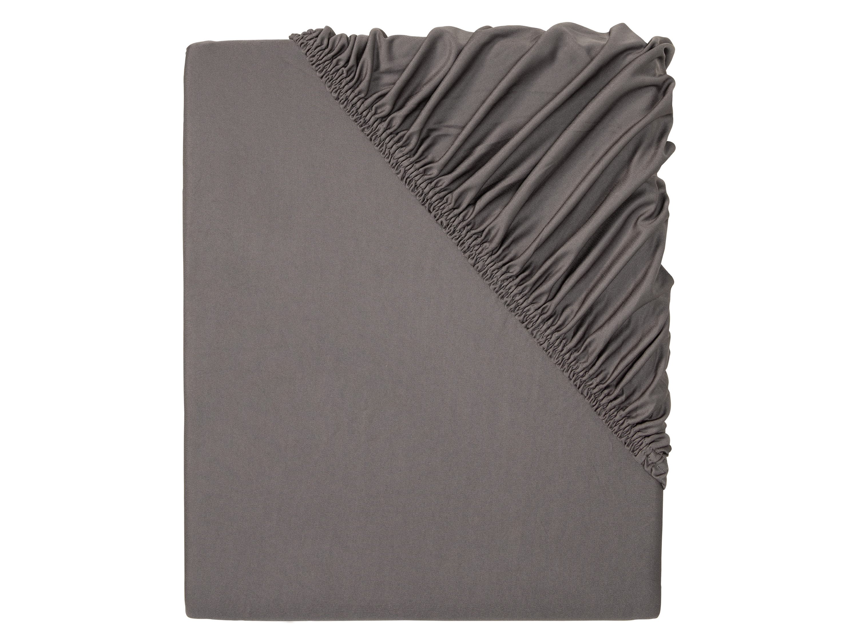 Livarno home Prześcieradło z mikrowłókna z gumką, 140-160 x 200 cm Ciemnoszary