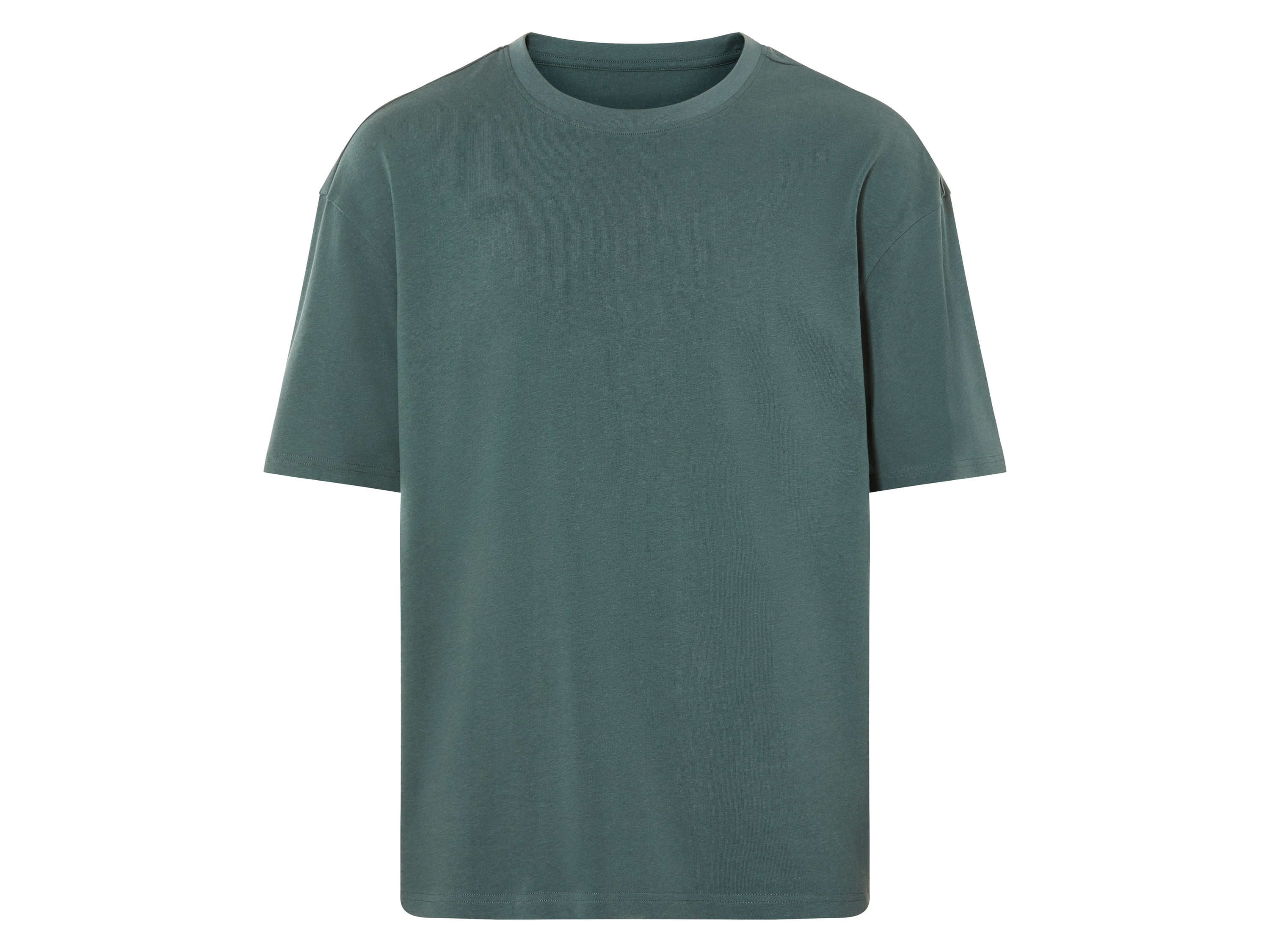 Livergy T-shirt męski oversize z bawełny Zielony, S 44/46
