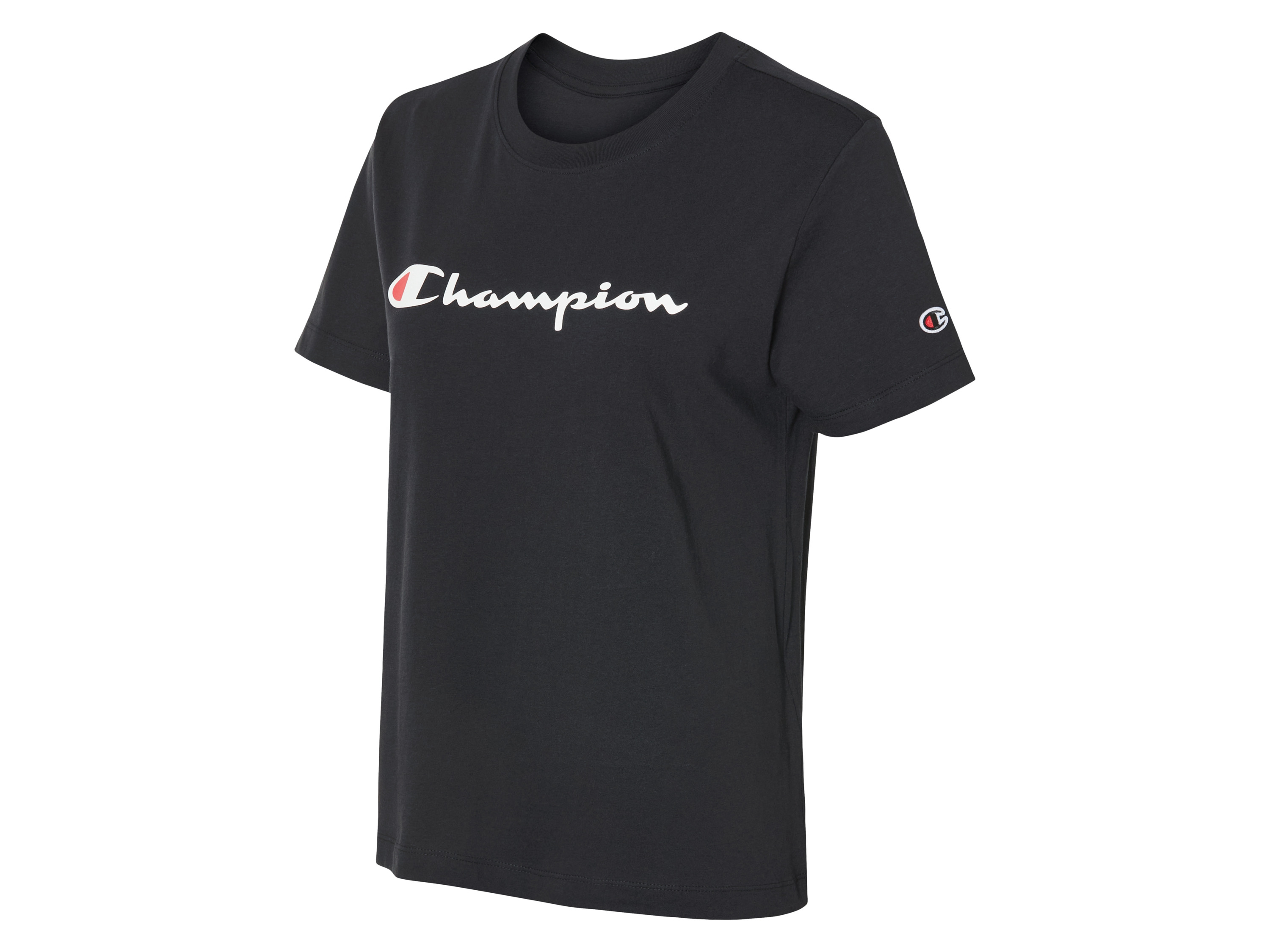 Champion T-shirt damski z bawełny Czarny, XS