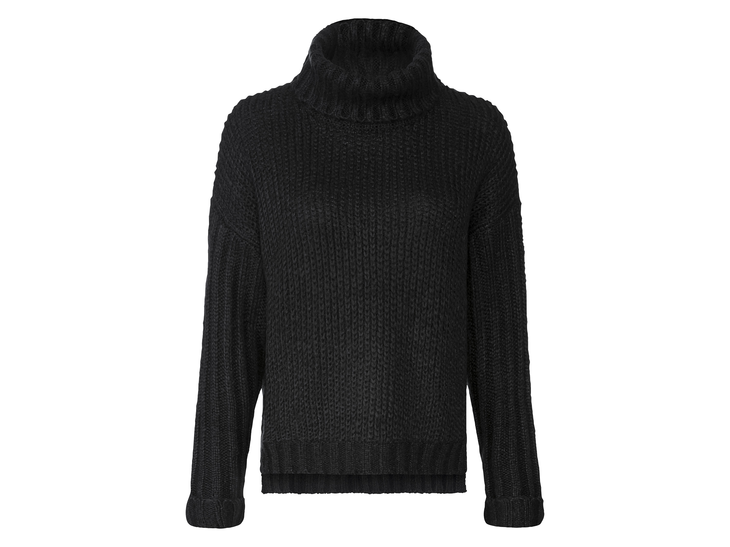 esmara Sweter damski z golfem Czarny, S36/38