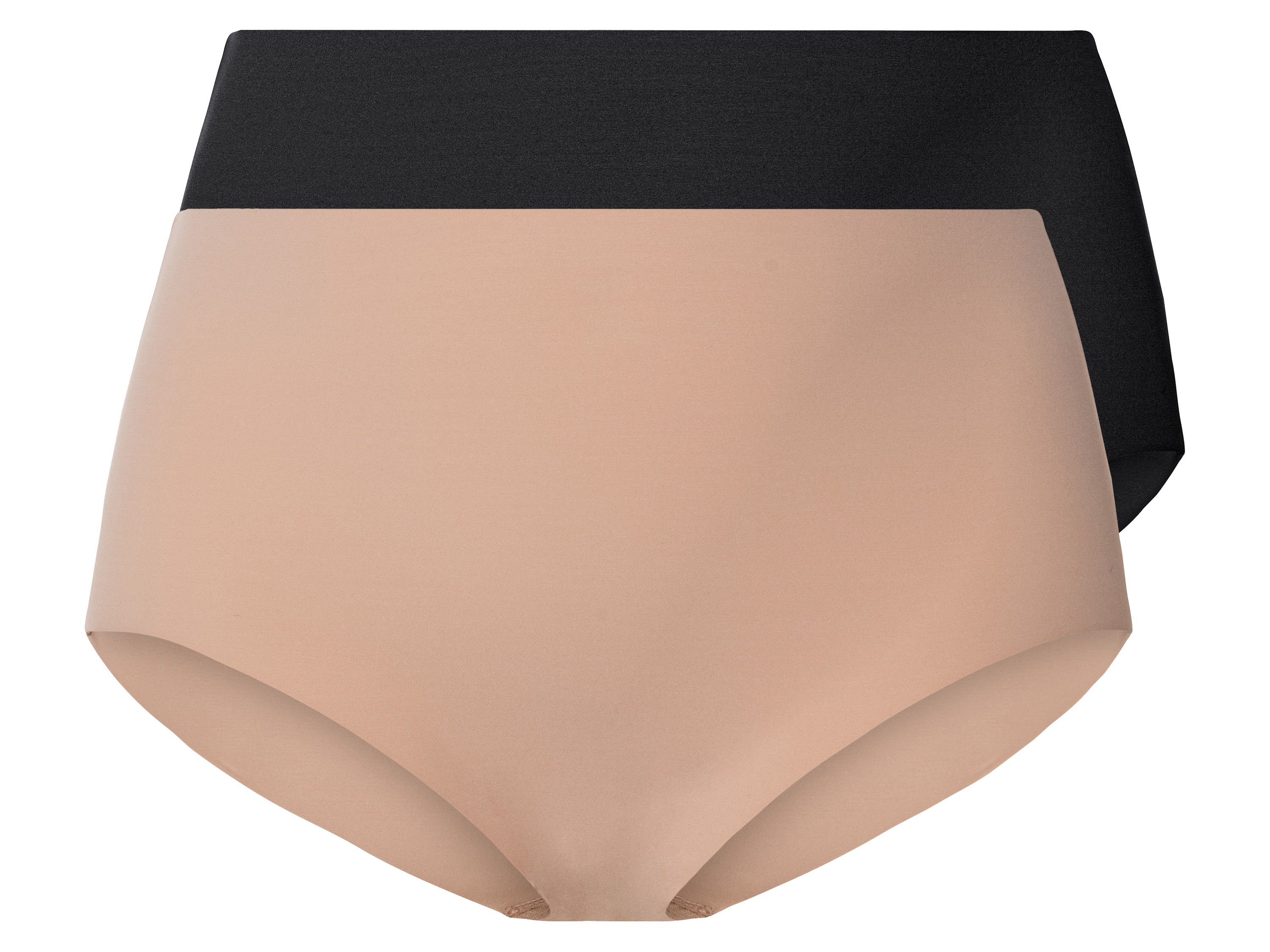 esmara Figi damskie modelujące cięte laserowo, 2 pary 3XL 56/58, Beżowy/czarny