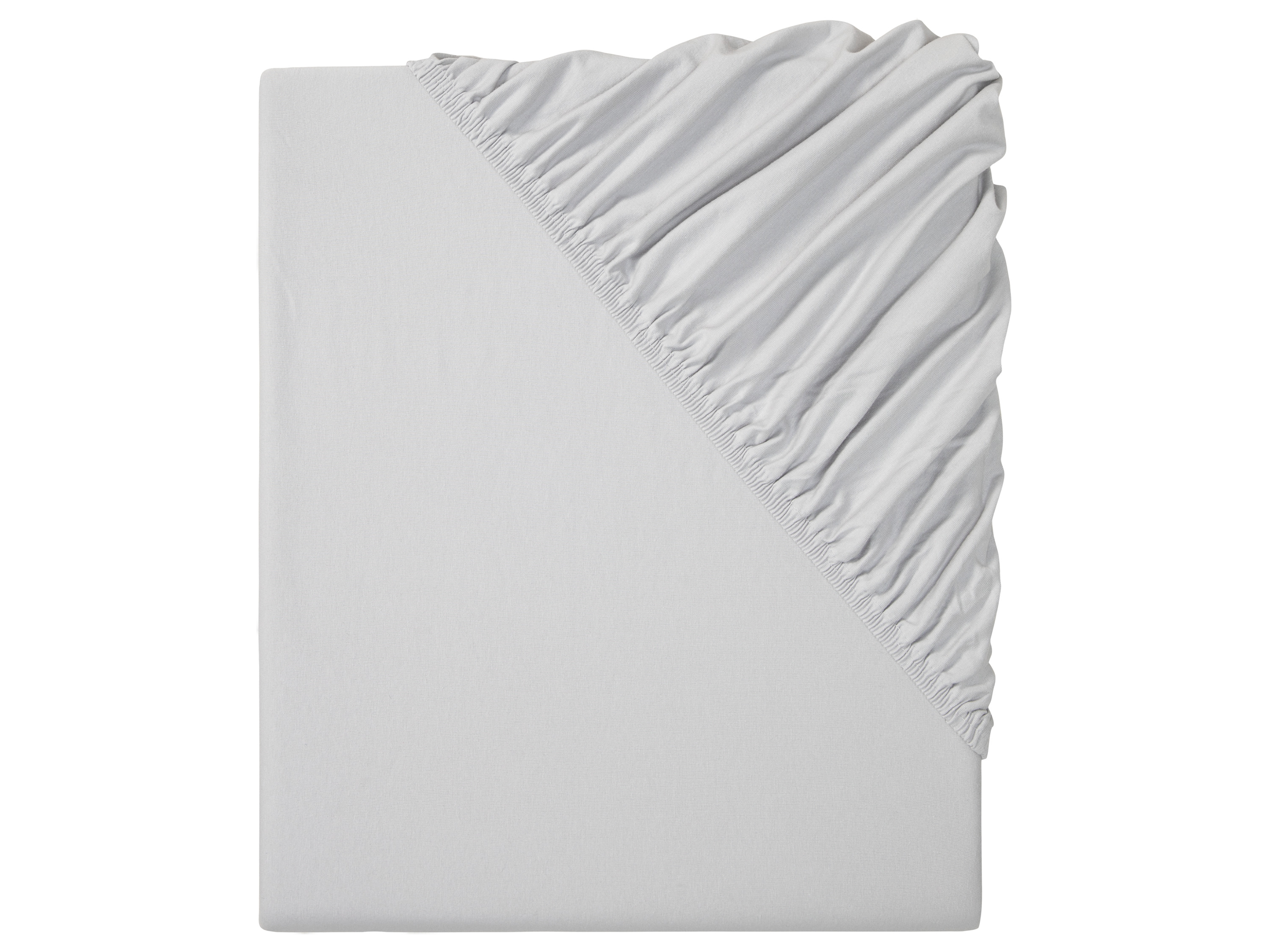 Livarno home Prześcieradło z dżerseju z gumką, 140-160 x 200 cm Jasnoszary