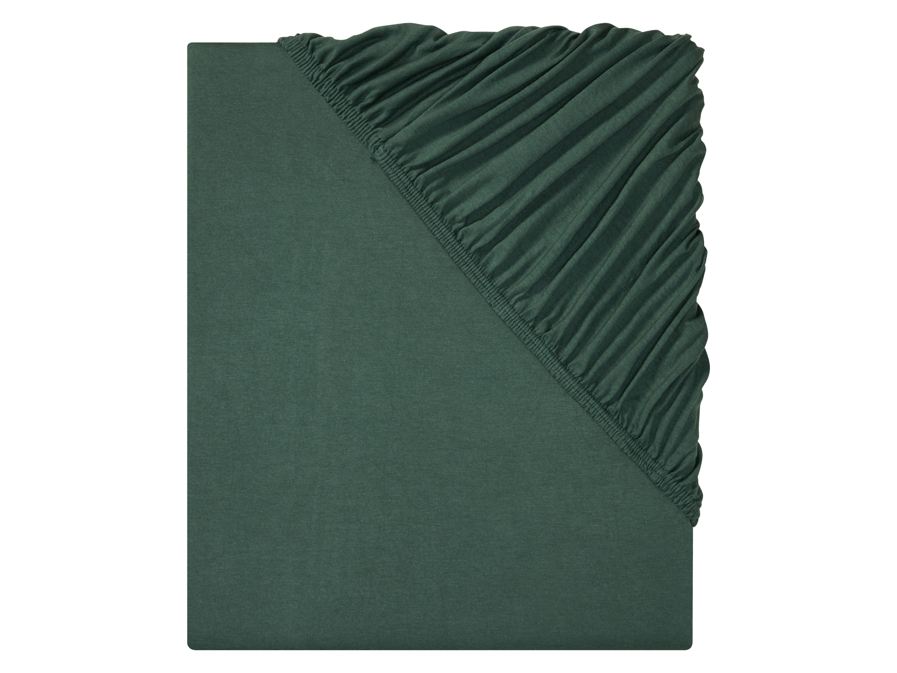 Livarno home Prześcieradło z dżerseju z gumką 140-160 x 200 cm Ciemnozielony