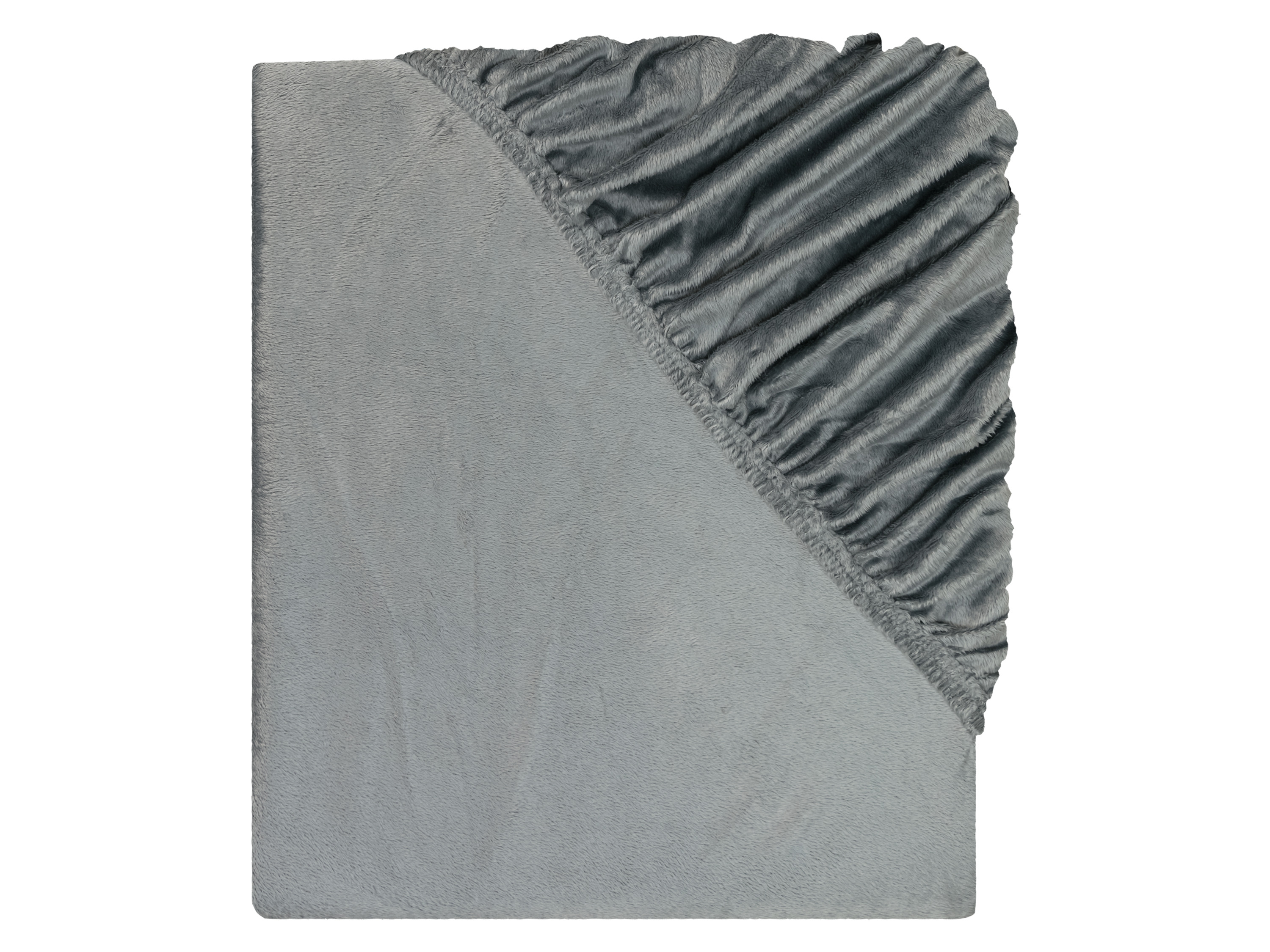 Livarno home Prześcieradło z pluszu, 90-100 x 200 cm Szary