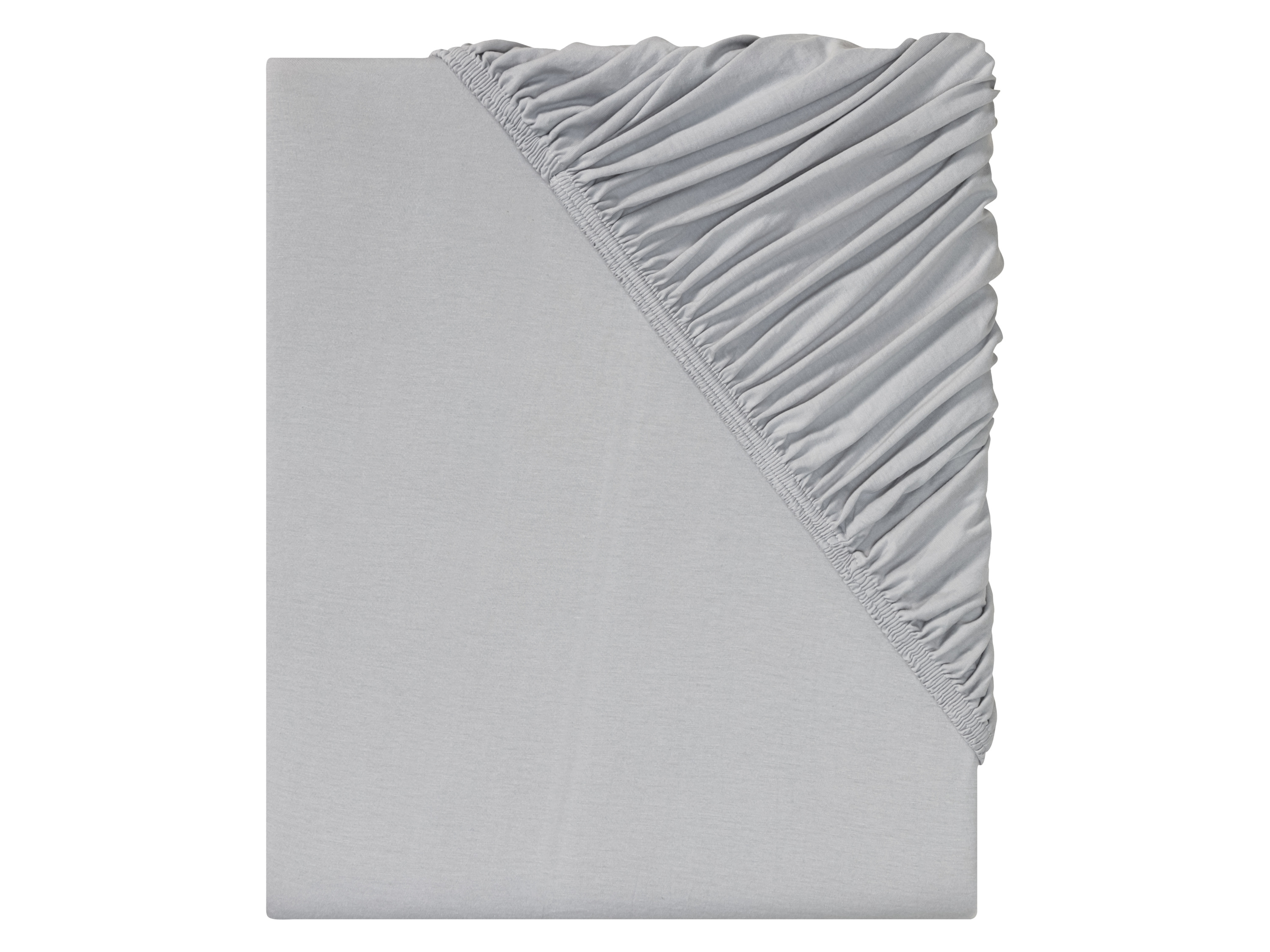 Livarno home Prześcieradło z dżerseju z gumką, 140-160 x 200 cm Jasnoszary
