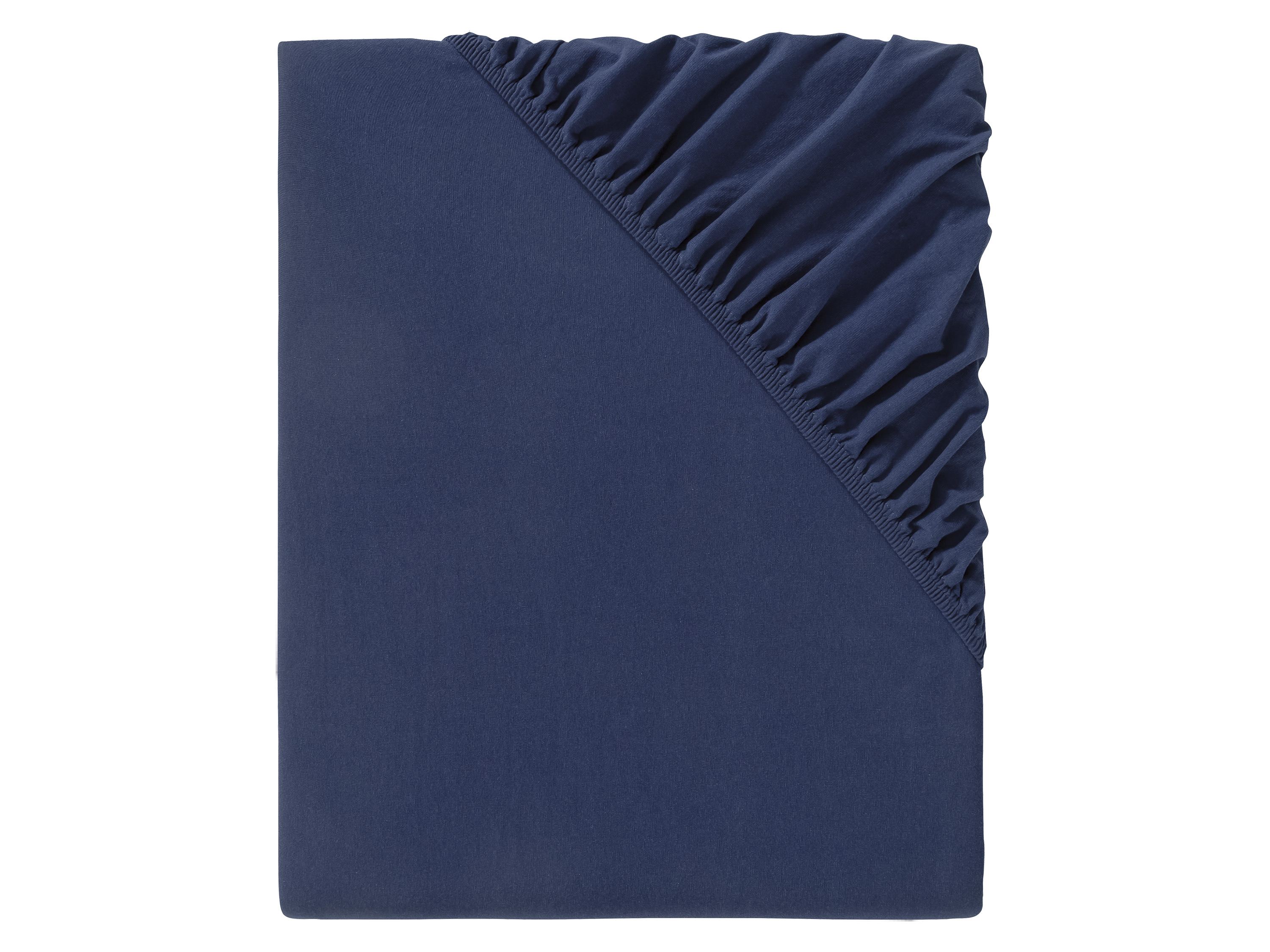 Livarno home Prześcieradło z dżerseju z gumką bi-elastic, 180-200 x 200 cm Ciemnoniebieski