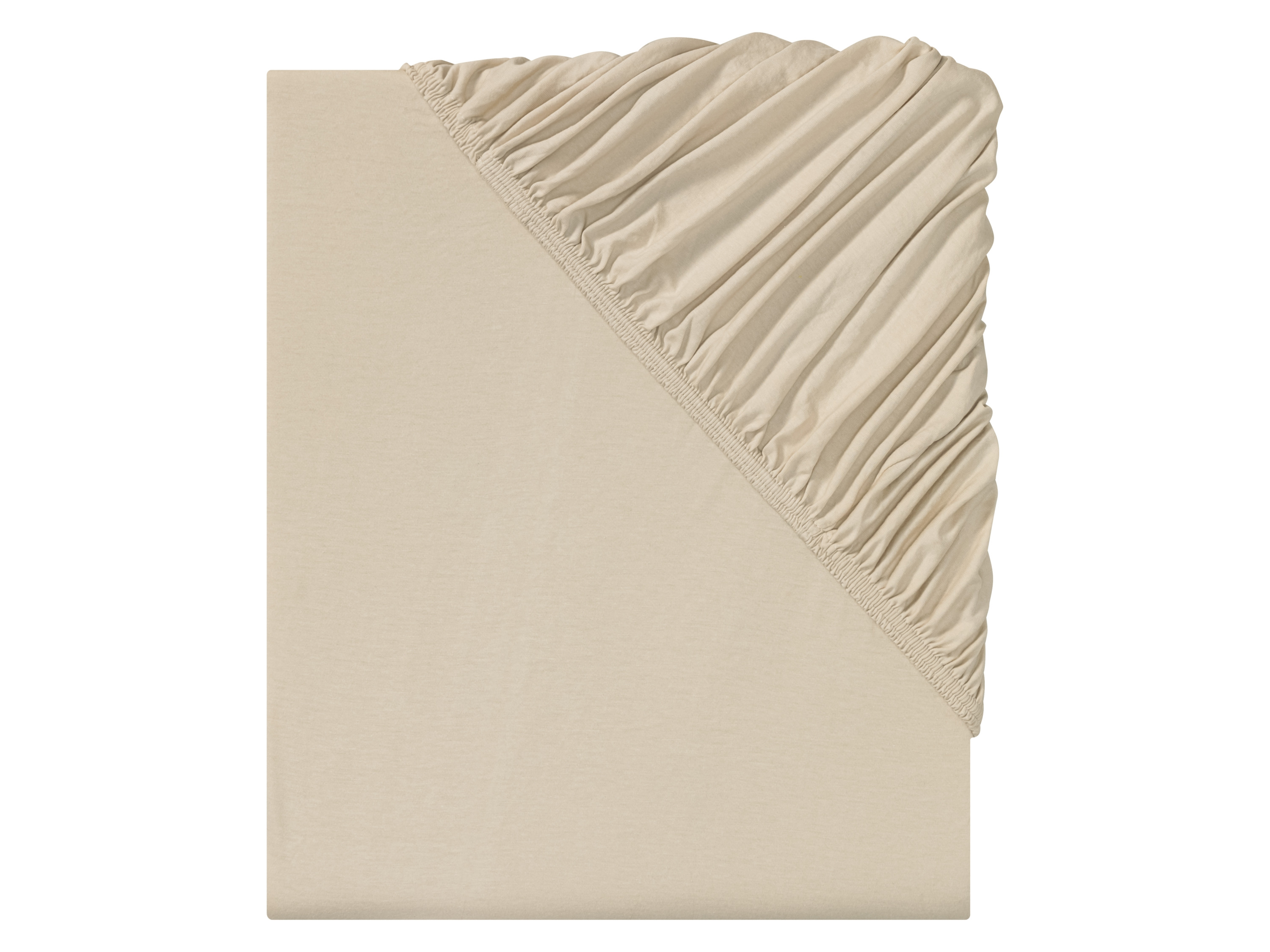 Livarno home Prześcieradło z dżerseju z gumką, 140-160 x 200 cm Beżowy