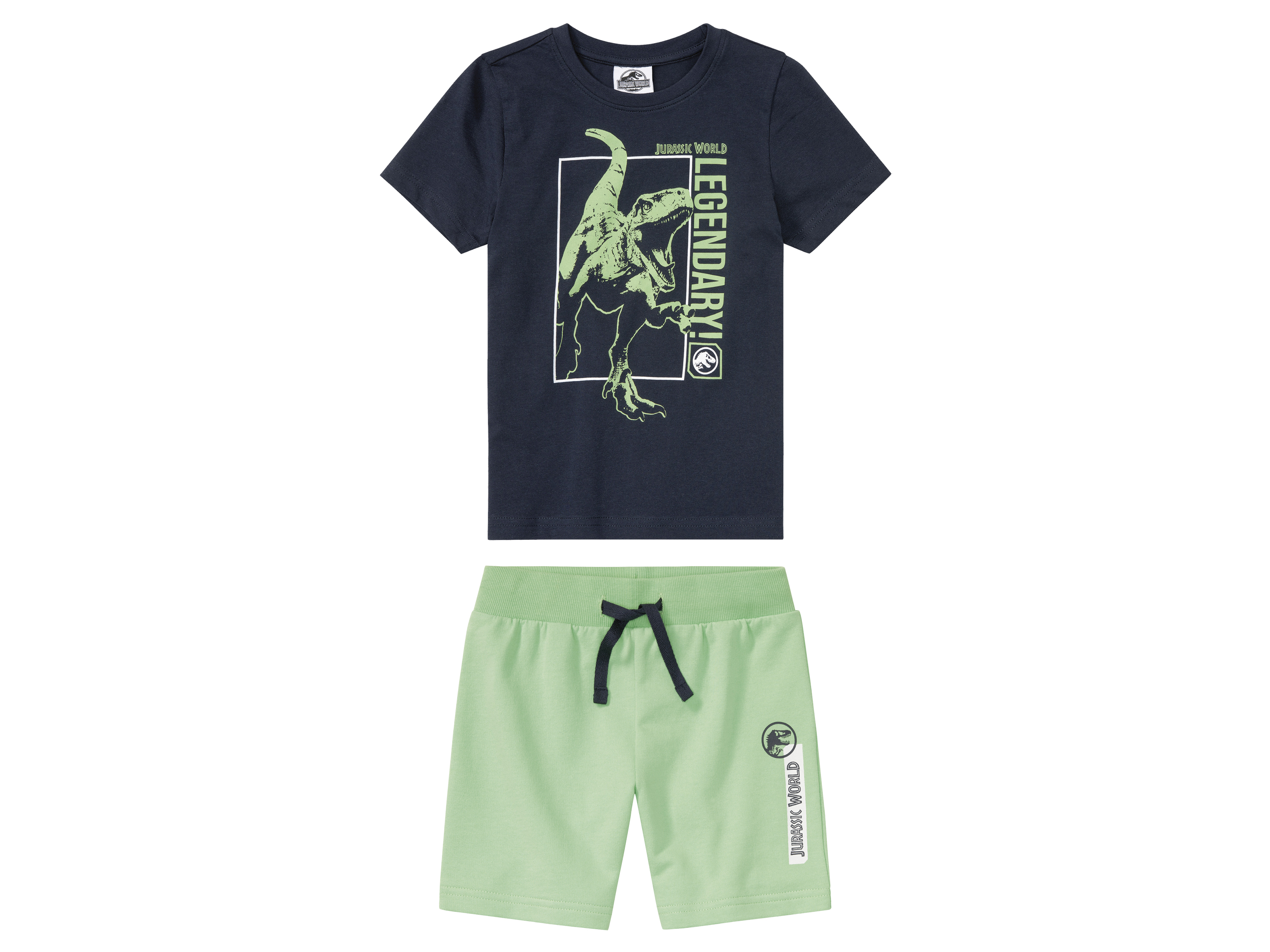 Komplet chłopięcy t-shirt + spodenki Wzór Park Jurajski, 98/104