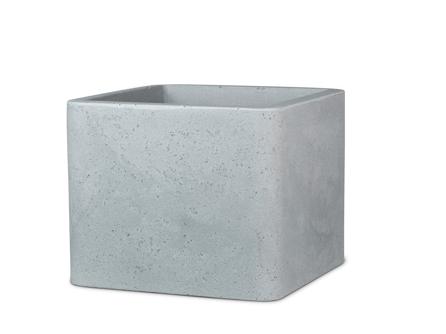 Scheurich Donica Cube, kwadratowa Szary optyka betonu, Ø 40 cm