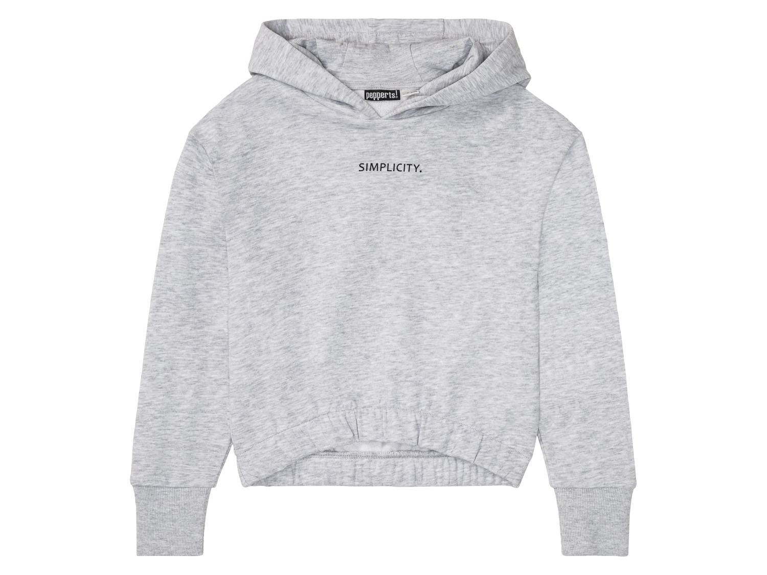 pepperts! Bluza dziewczęca z kapturem 146/152, Jasnoszary