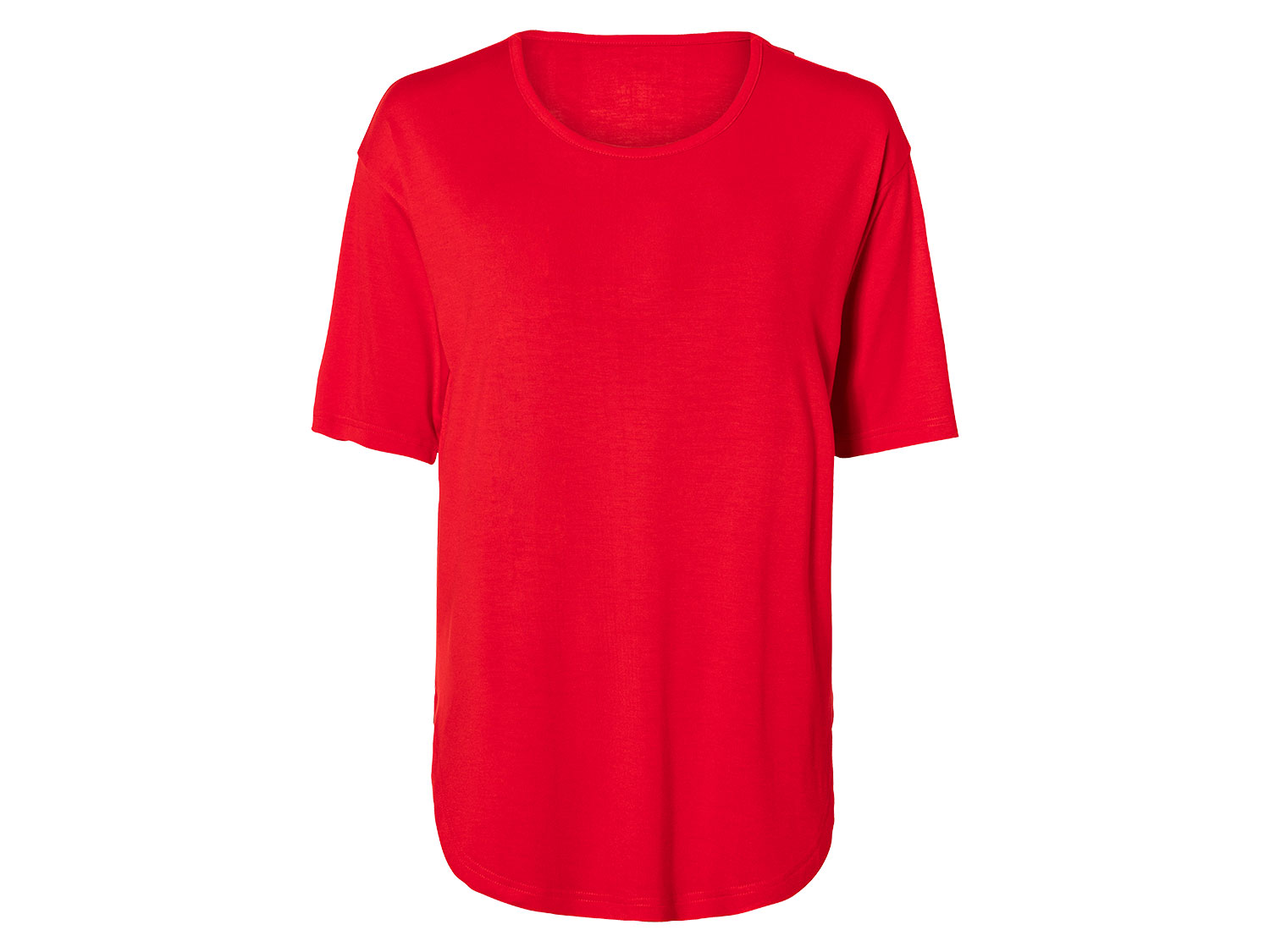 esmara T-shirt damski z wiskozą XS 32/34, Czerwony