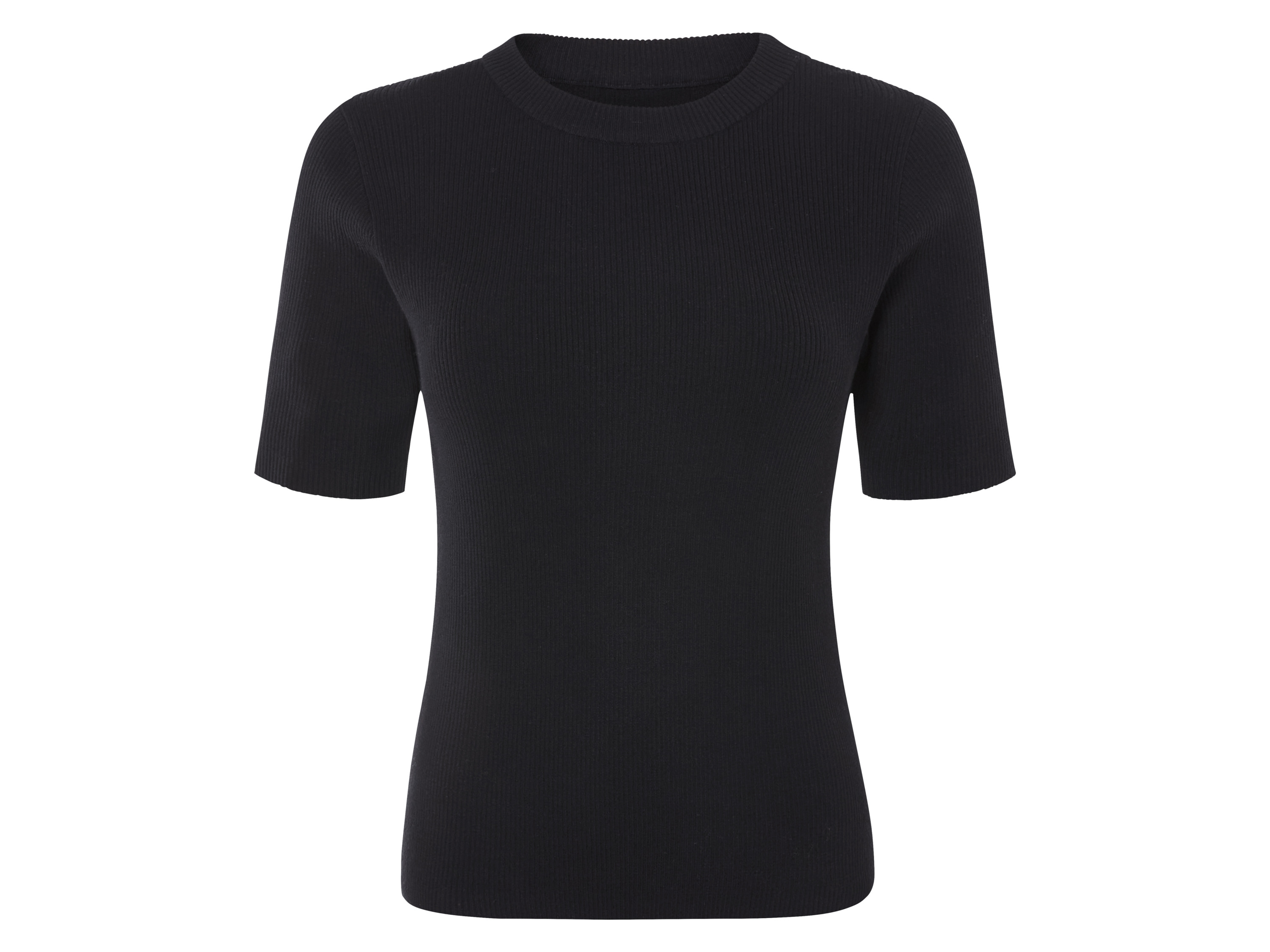 esmara T-shirt damski z bawełną Czarny, XS 32/34