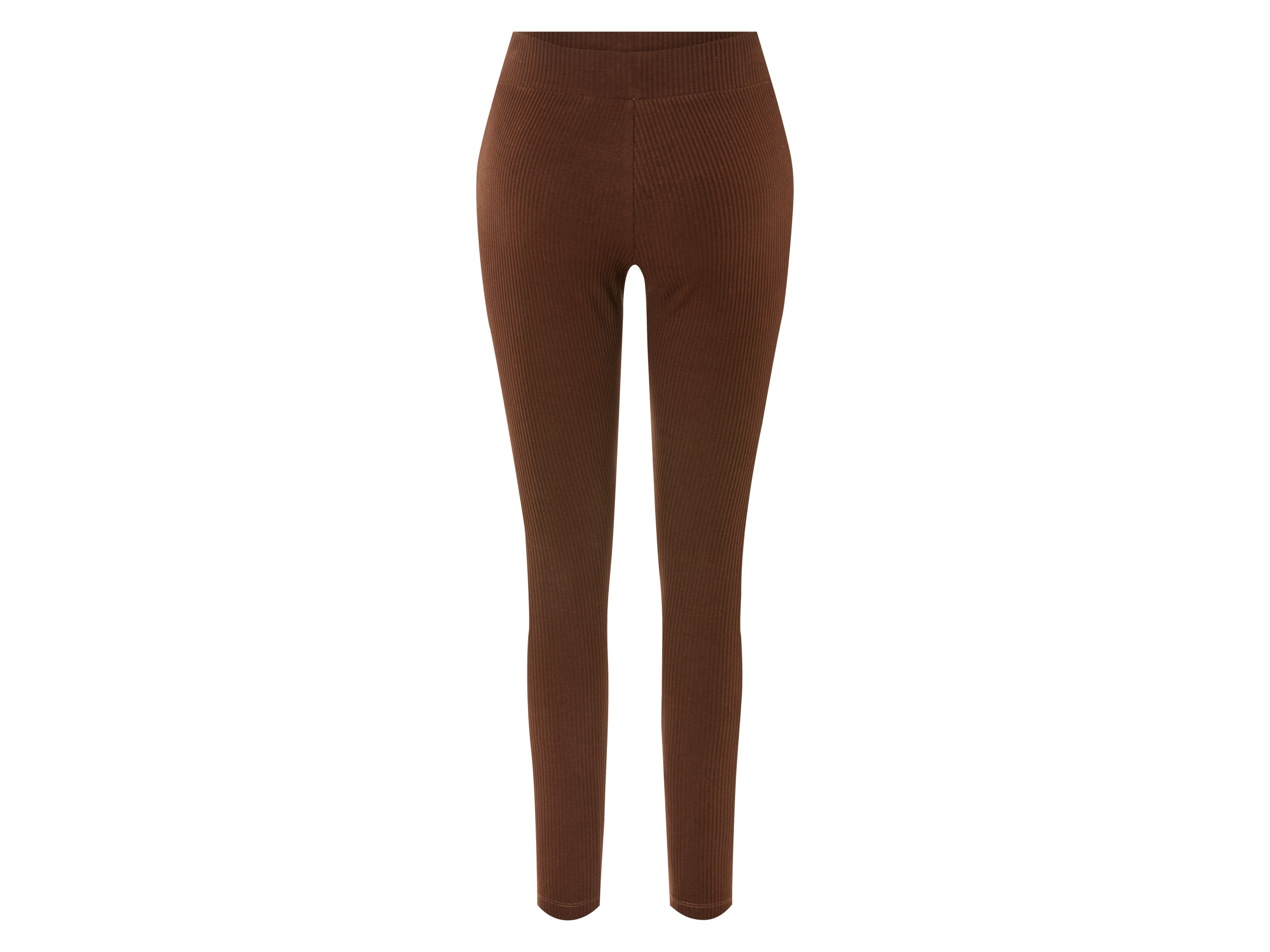 esmara Prążkowane legginsy damskie z bawełną XS 32/34, Brązowy