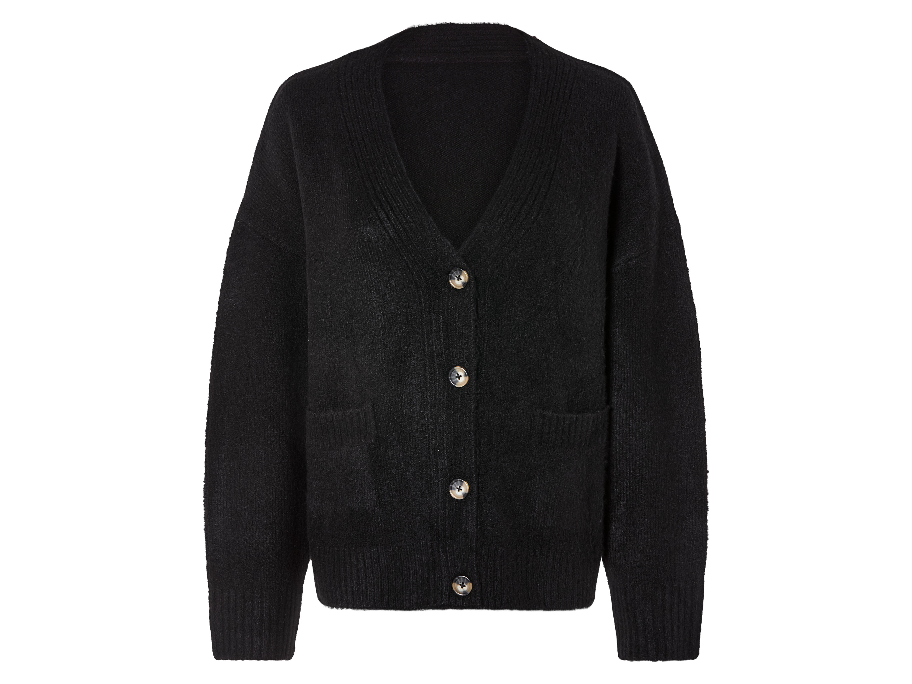 esmara Kardigan damski oversize Czarny, M 40/42
