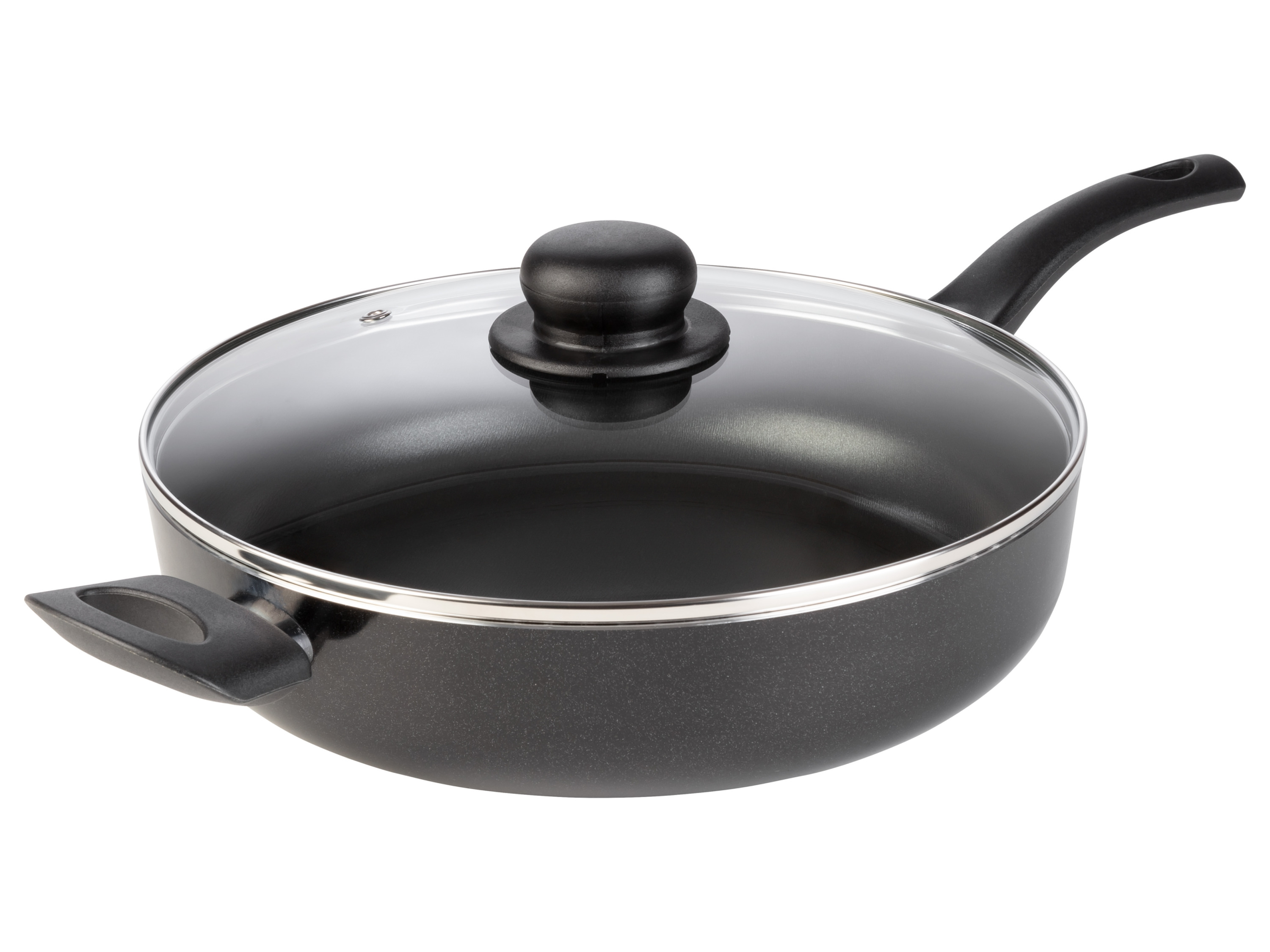 Livarno home Patelnia aluminiowa ze szklaną pokrywą, 28 cm