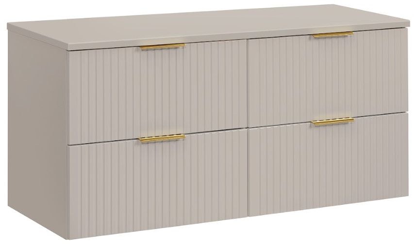 Darmowa Dostawa - Zestaw 2 szafek łazienkowych 120x46x57 cm podumywalkowa wisząca beżowa Comad Adel Cashmere SETADCBCASHMERE120CM