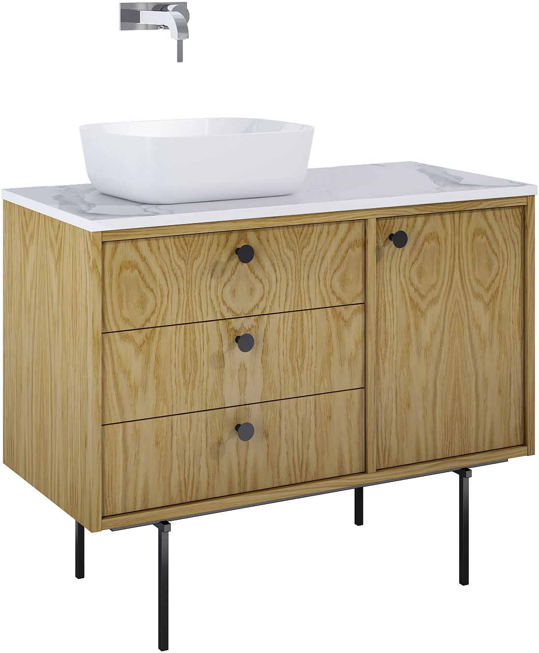 Darmowa Dostawa - Szafka 100x45.6x54 cm podumywalkowa wisząca dąb Elita Legacy RE011000096690