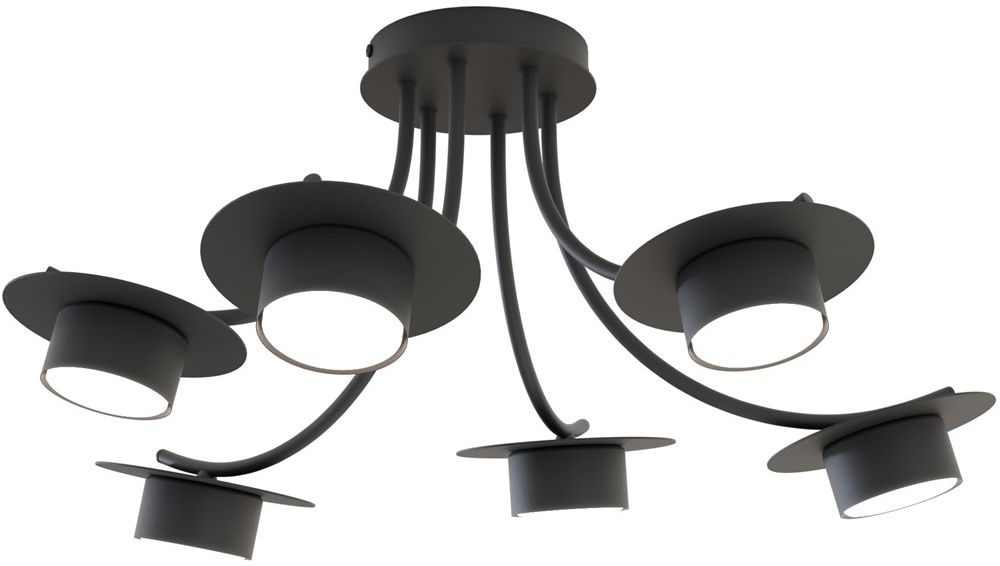 Darmowa Dostawa - Lampa podsufitowa 6x12 W czarna Emibig Enso 14456