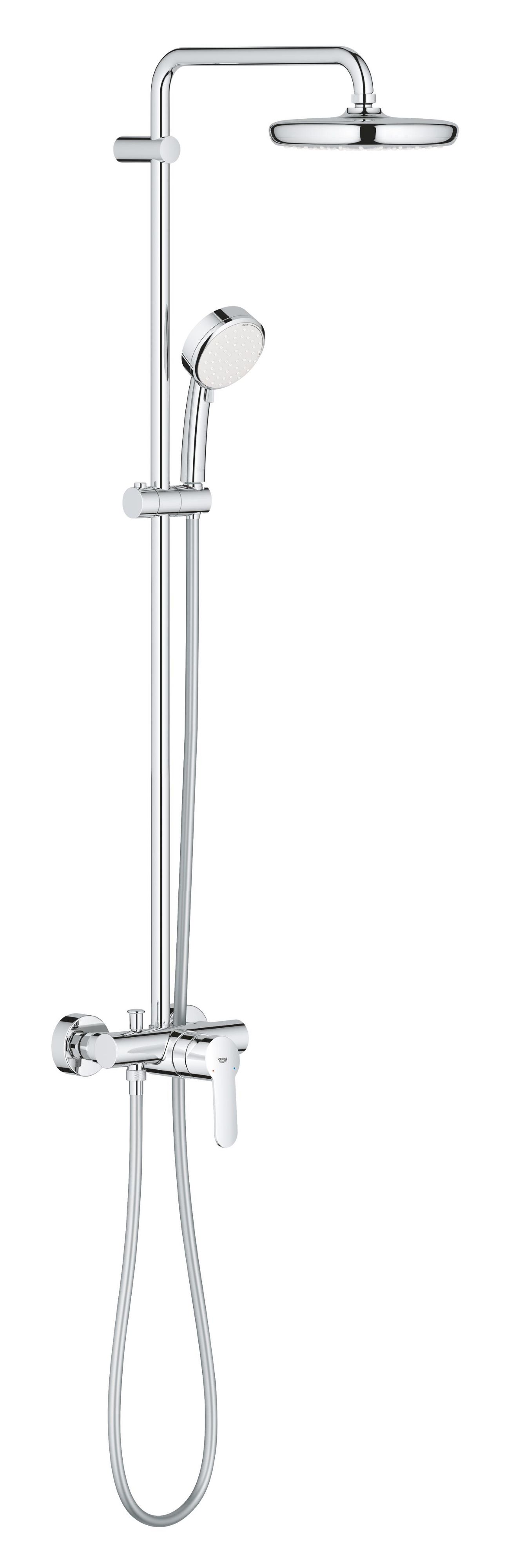 Darmowa Dostawa - Zestaw prysznicowy ścienny z deszczownicą starlight chrome Grohe Tempesta 26224001