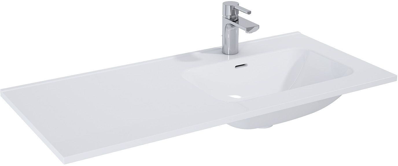 Darmowa Dostawa - Umywalka 100.8x46 cm prostokątna meblowa-z blatem biała Elita Skappa RE041005068060