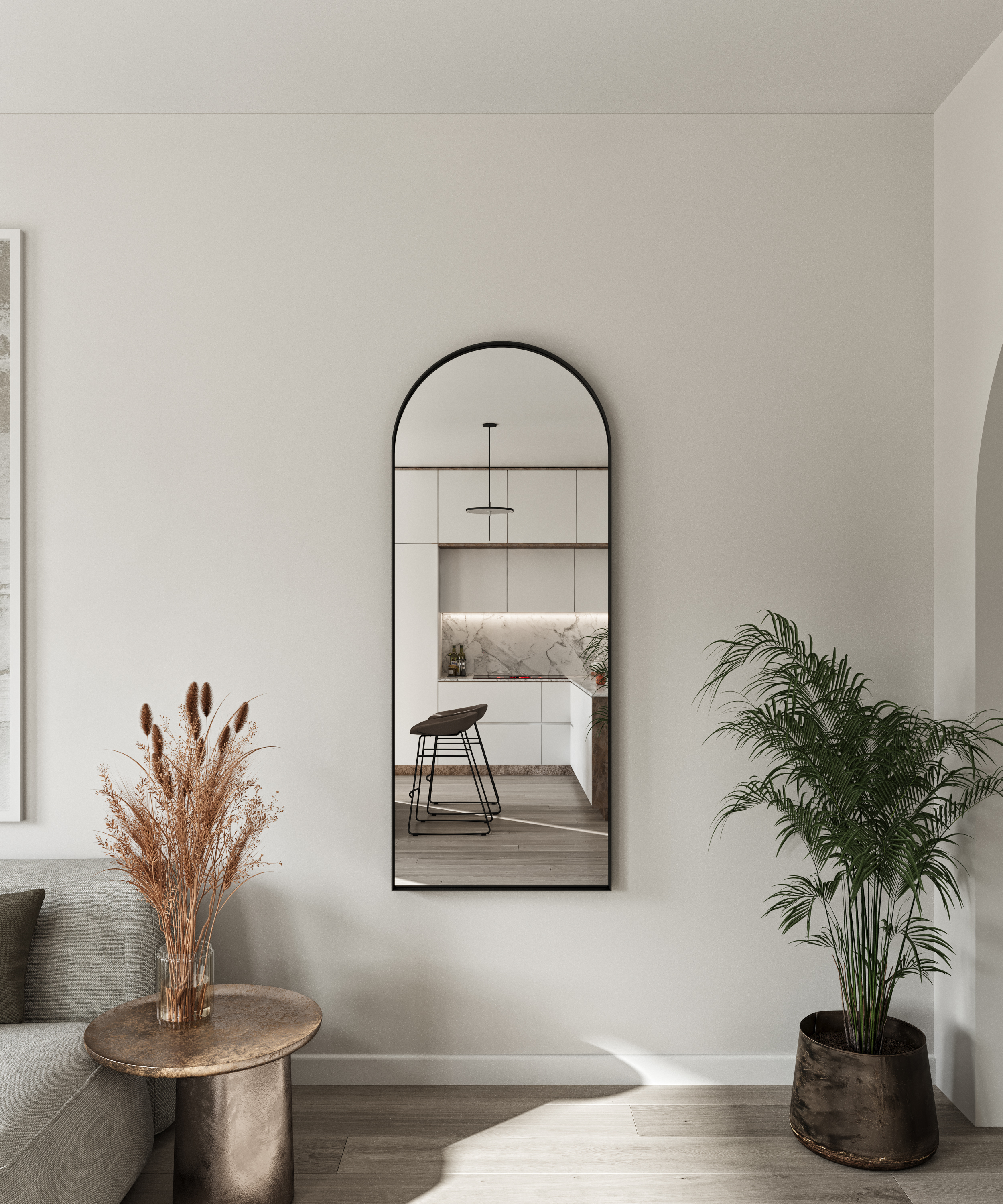 Darmowa Dostawa - Lustro 80x140 cm czarny HoM Laval L80x140BLC50x4