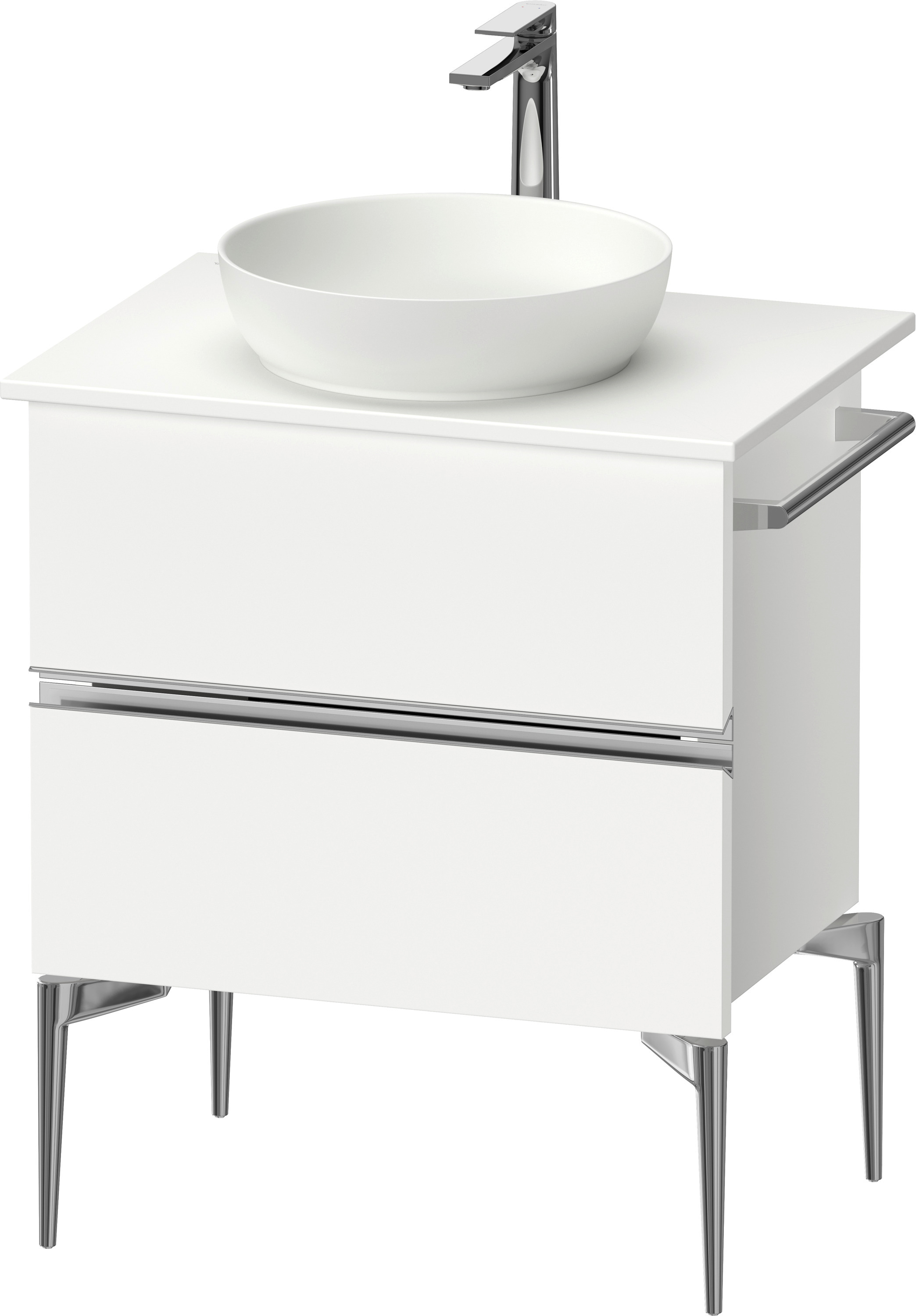 Darmowa Dostawa - Szafka 64.5x47.5x54.8 cm podumywalkowa wisząca biała-chrom Duravit Sivida SV4657010180000