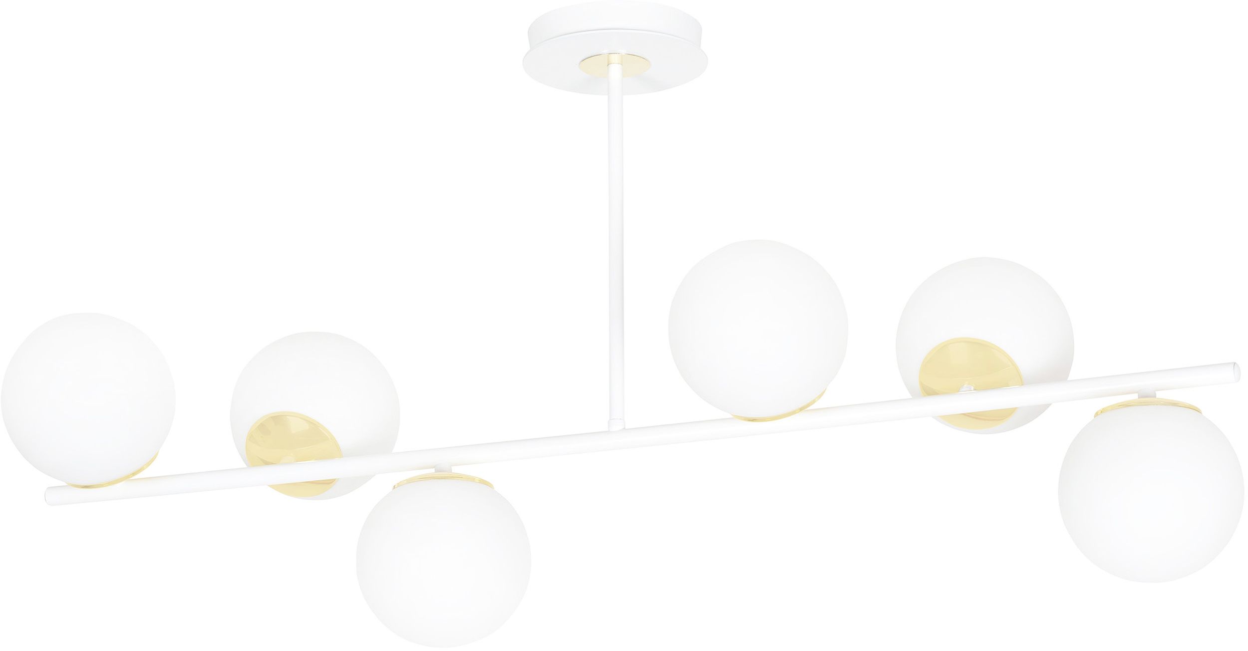 Darmowa Dostawa - Lampa podsufitowa 6x10 W biała-złota Emibig Floki 10236