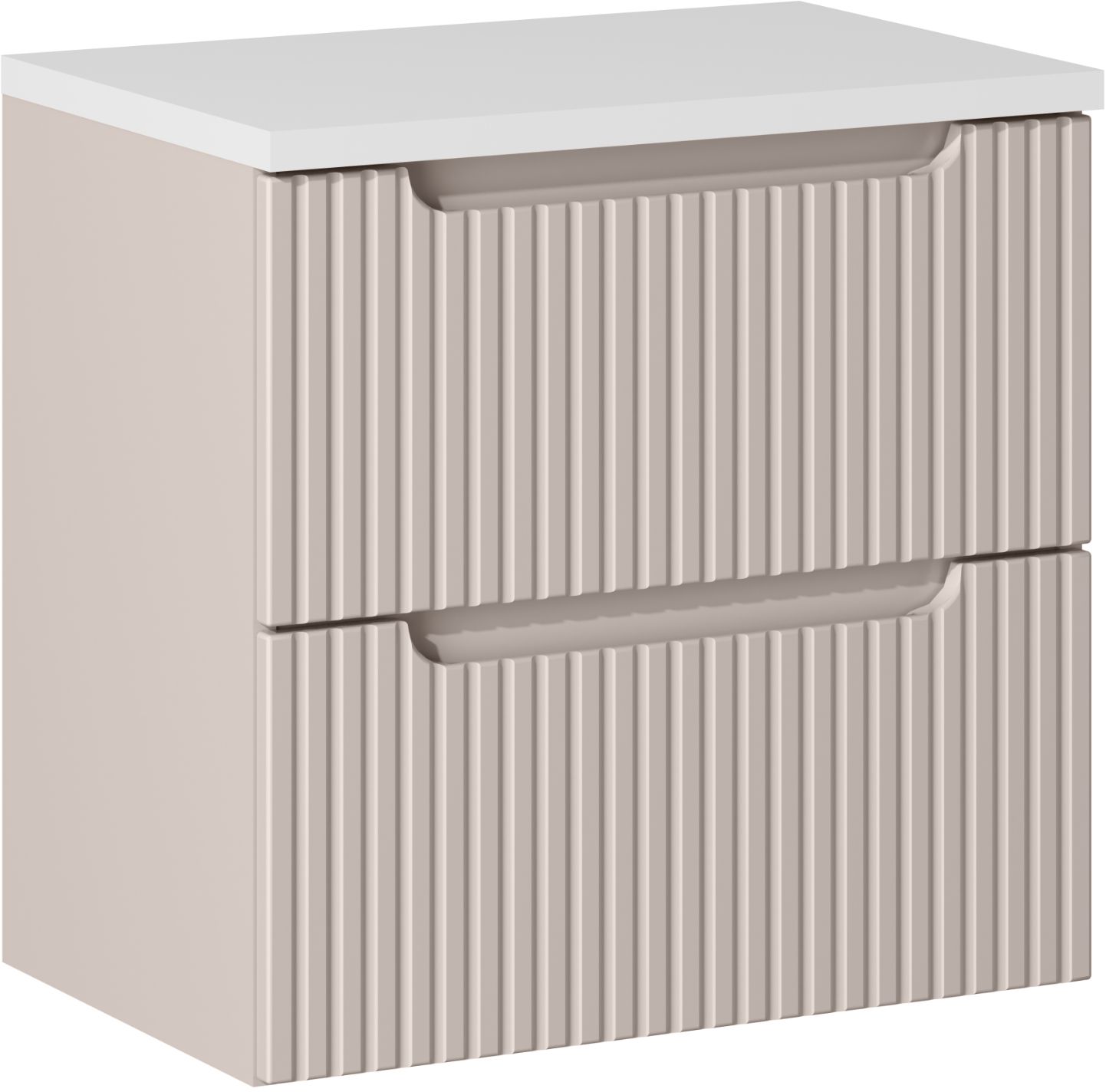 Darmowa Dostawa - Szafka z blatem 60x39x57 cm podumywalkowa wisząca beżowa Comad Nova Cashmere SETNOCBWHITE60CMS