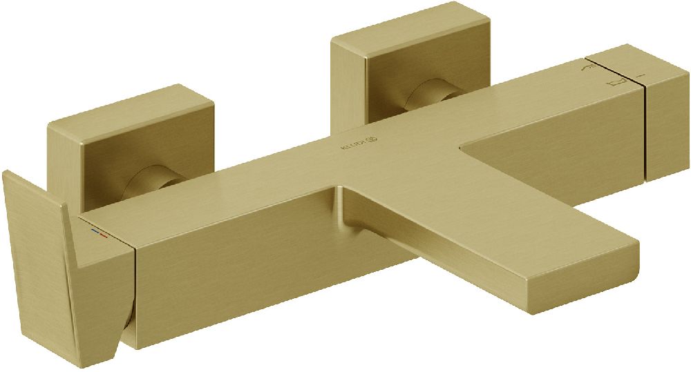 Darmowa Dostawa - Bateria wannowo-prysznicowa ścienna złota Kludi Decus 54691N075