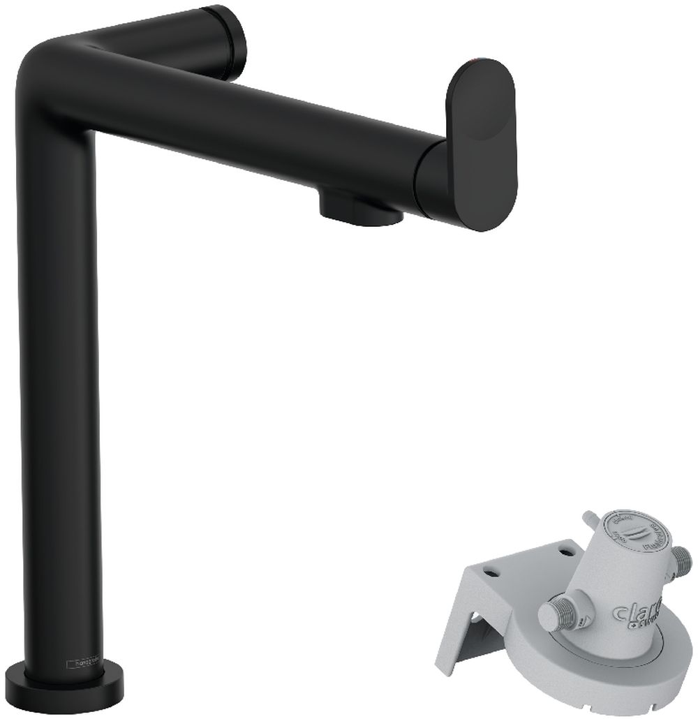Darmowa Dostawa - Bateria do filtra wody stojąca czarny Hansgrohe Aqittura M91 76804670