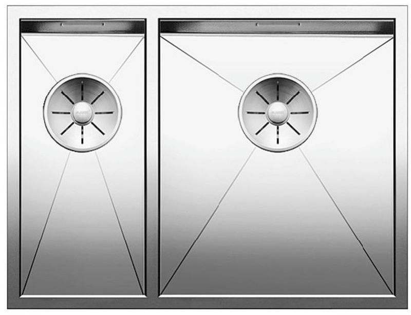 Darmowa Dostawa - Zlewozmywak stalowy 58.5x44 cm stal Blanco Zerox 340/180-U 521614